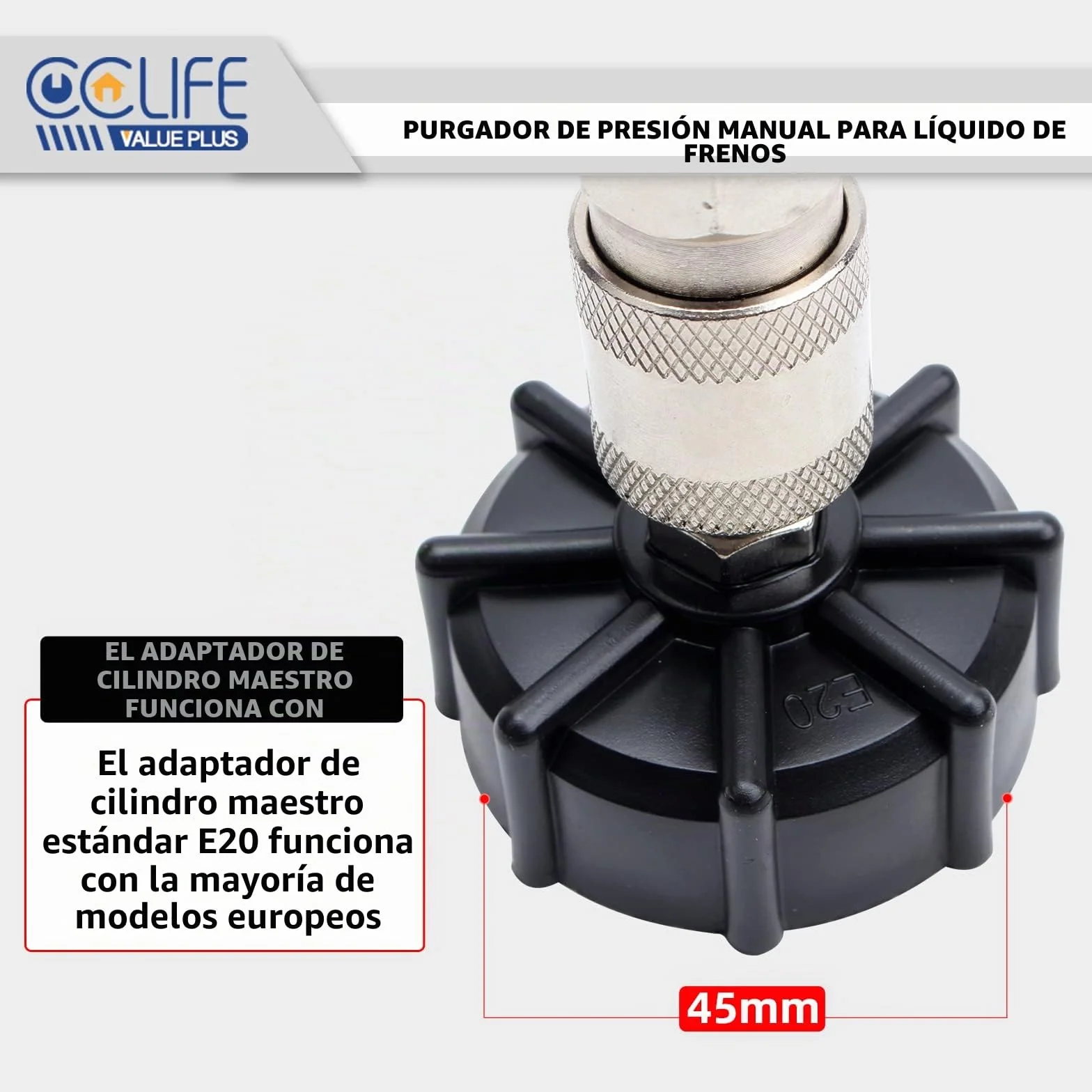 CCLIFE 3L Purgador Frenos Coche Equipo de Purga de Frenos Kit Cambio Liquido Frenos Brake Bleeder Kit