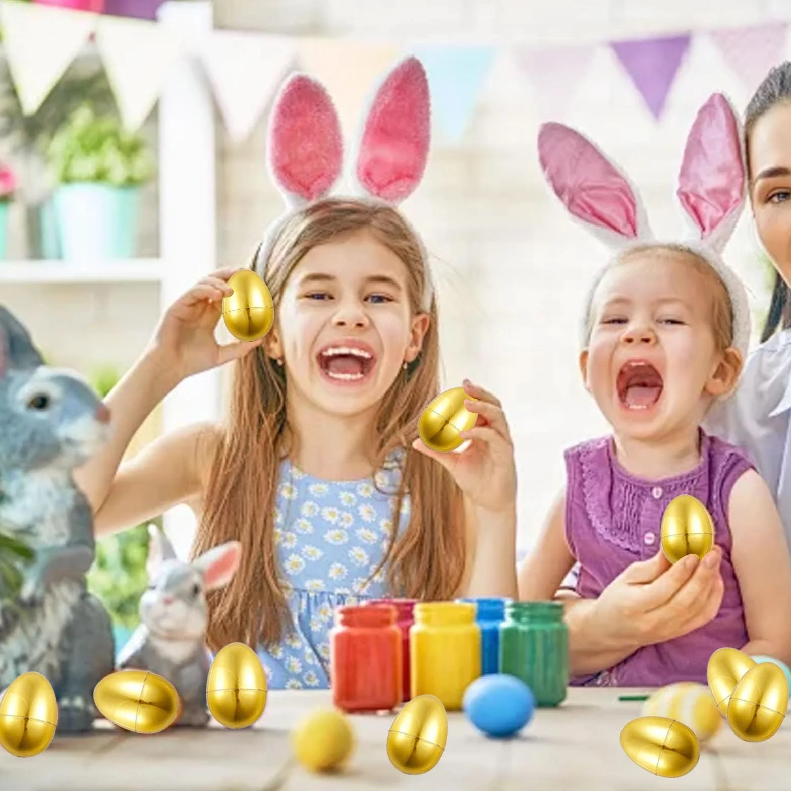 12 Huevos de Pascua para Rellenar, Decoración de Pascua para Búsqueda