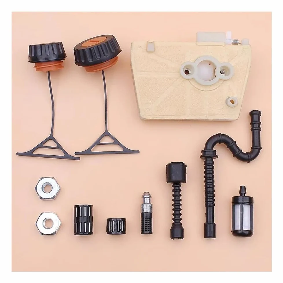 Tapa del Tanque de la línea de Filtro de Aire, Combustible y Aceite, Compatible con el pistón del Embrague de la Barra de la Motosierra 038 MS380 MS 380 1119 120 1607 Accesorios
