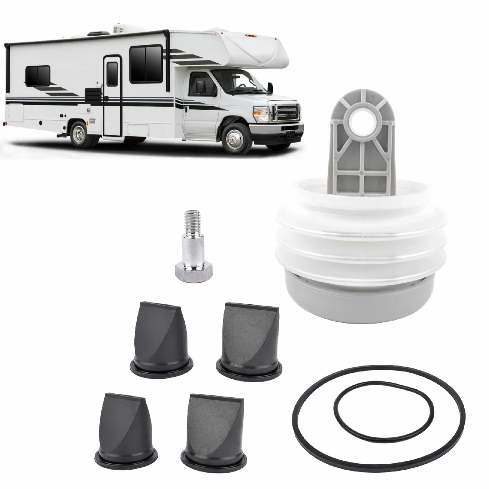 Kit de fuelle para bomba de vacío S T J VHT VG Series, kit de repuesto de válvula de pico de pato de 1-1/2 pulgadas y junta tórica con fuelles y tornillos para sistemas d
