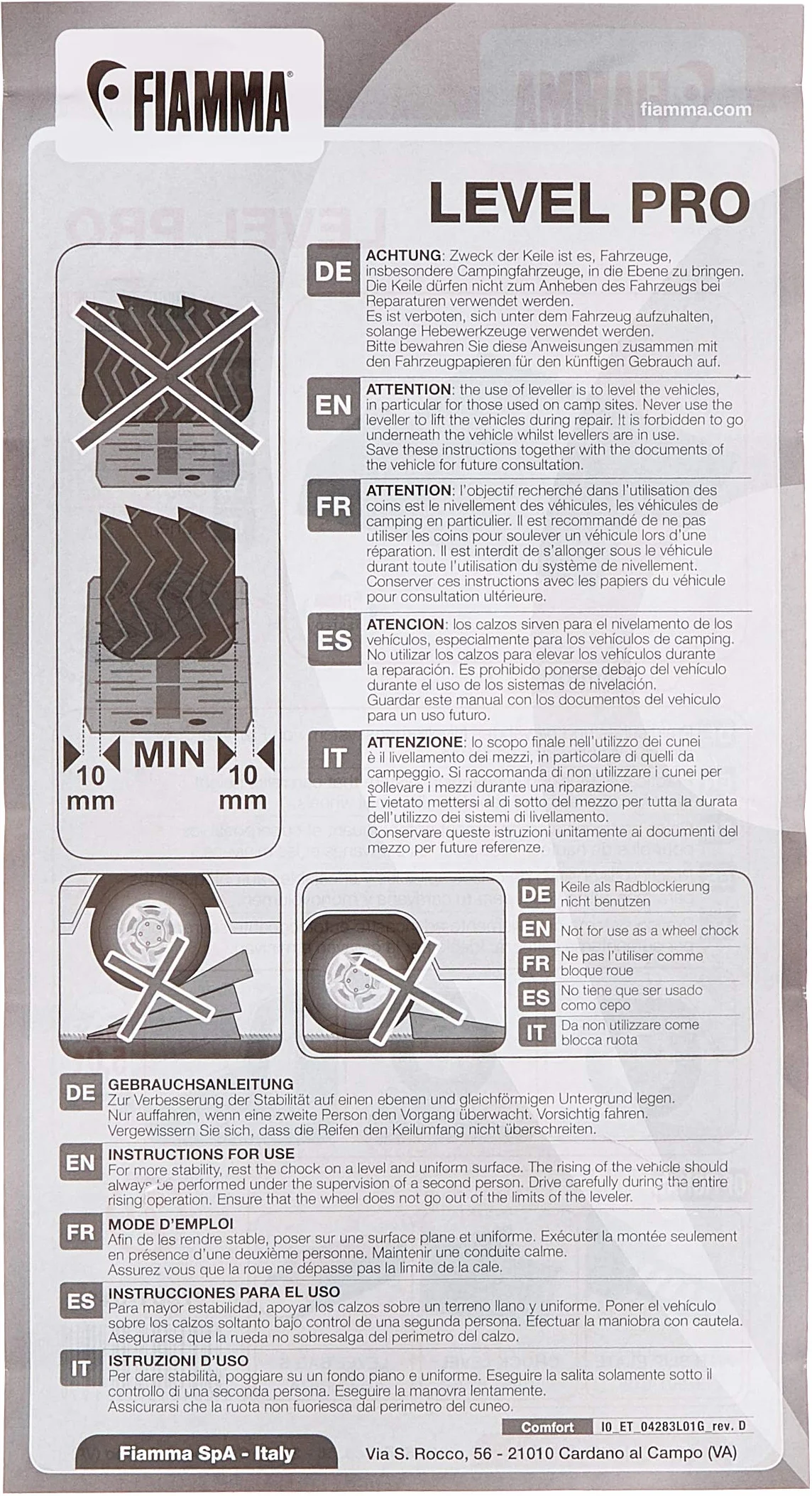 Fiamma Sistema de nivelación 97901-011, Polietileno, Gris, 2 unidades, máximo 5 toneladas