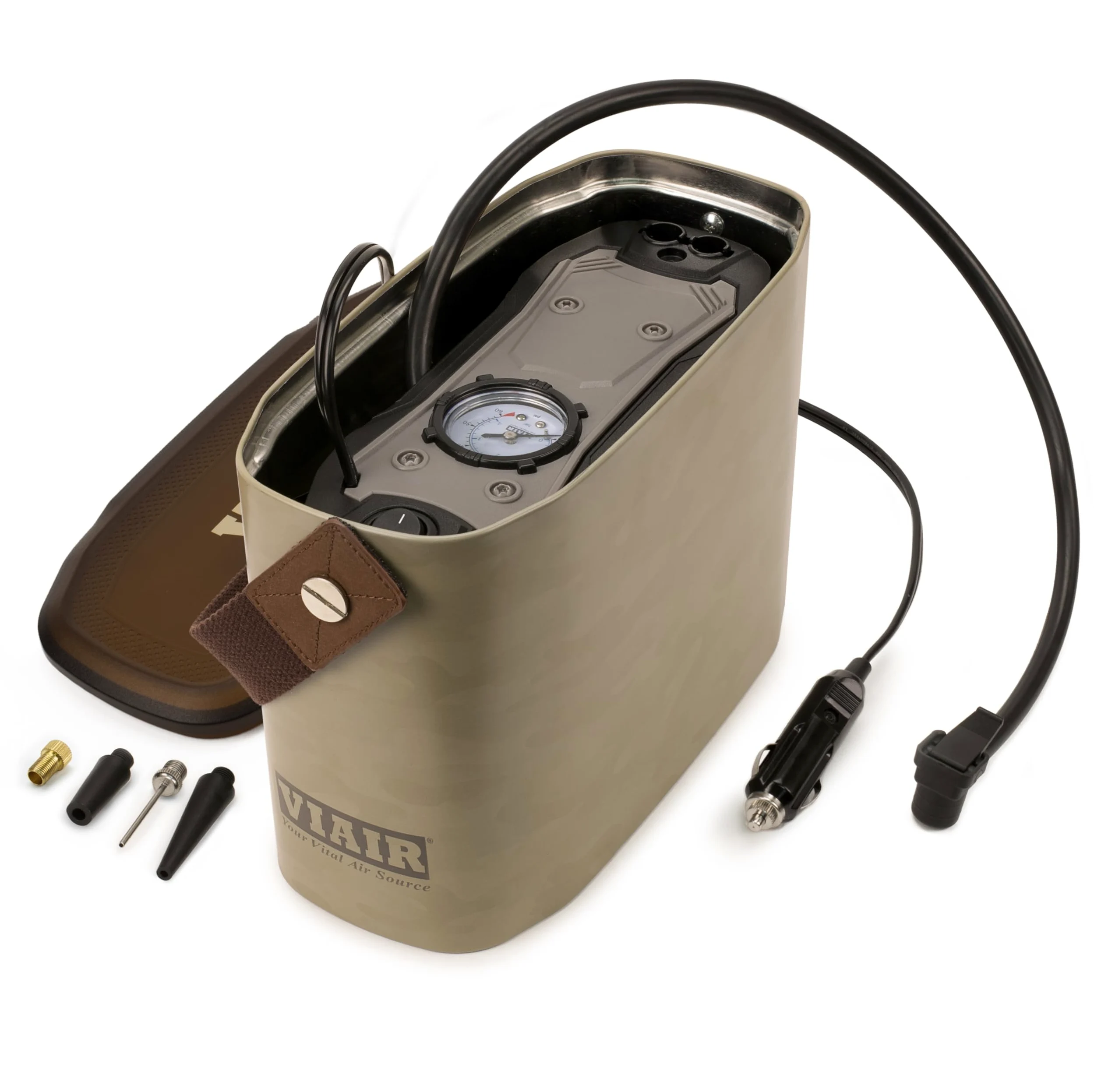 viair 00075 Kit compresor portátil (compacto deportivos serie, 12 V, 60 PSI, para neumáticos de coche de pasajeros), 1 unidades