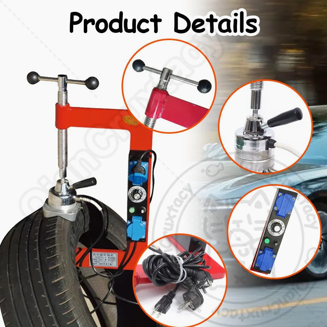 Kit de vulcanizador automático de neumáticos y máquina de reparación de calefacción con control de temperatura constante y temporizador programable para reparaciones eficientes de neumáticos