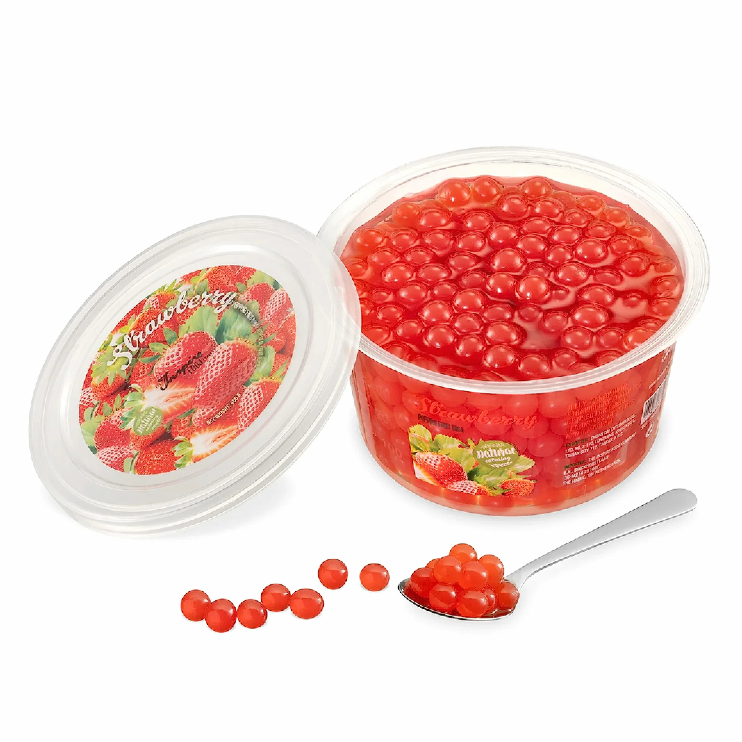 INSPIRE FOOD Bubble Tea Popping Boba Fresa 450g Listo para Usar