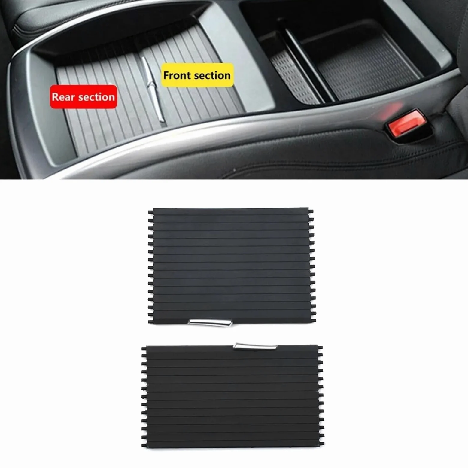 Cubierta de persiana Enrollable for portavasos de Consola Central de sección Delantera/Trasera de Coche, for, for BMW, X5 X6 E70 E71 2007-2014 51166954943