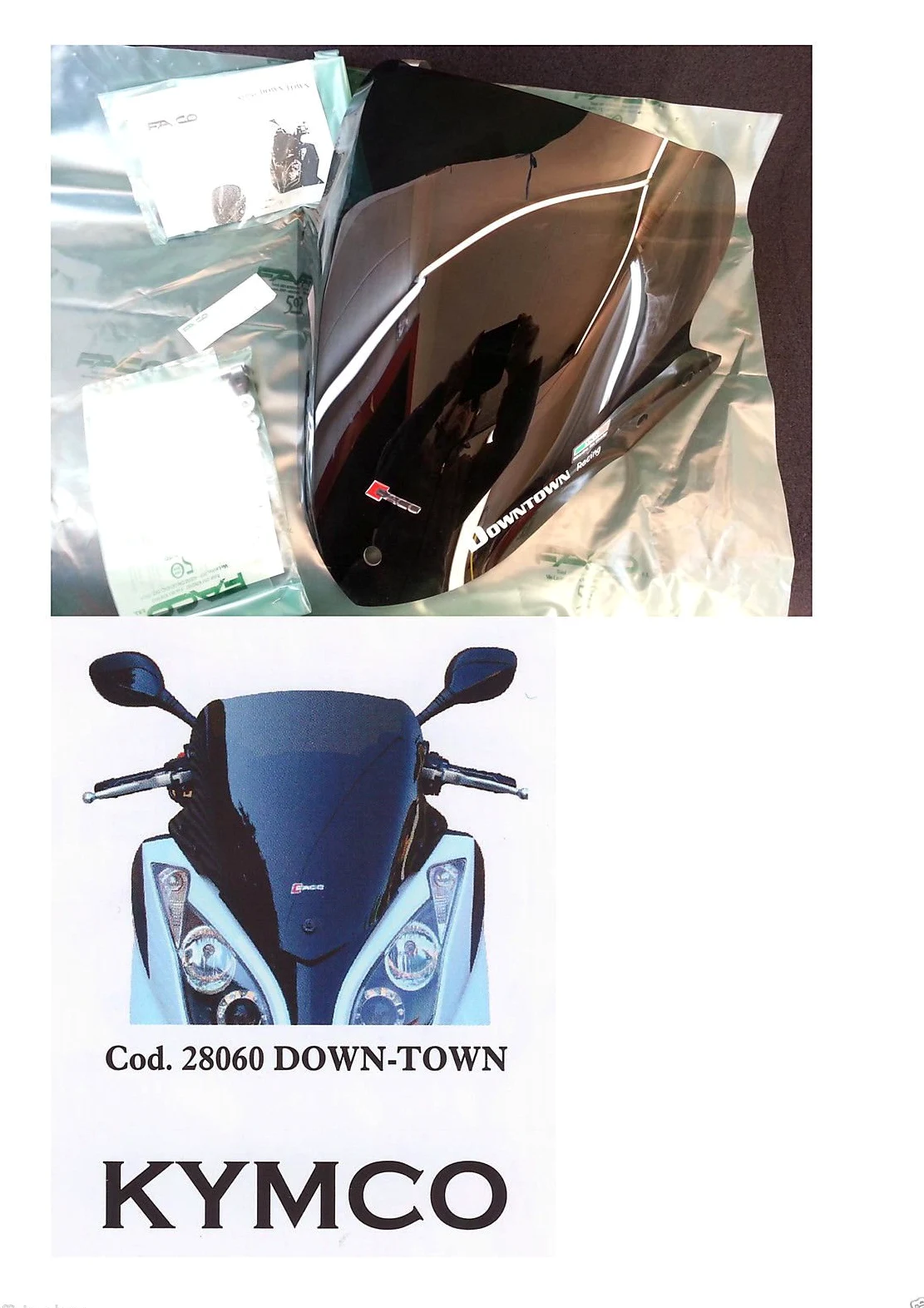 Cúpula ahumada Oscura Kymco Super Dink 125i / 200i / 300i cod.28060 (Down-Town)