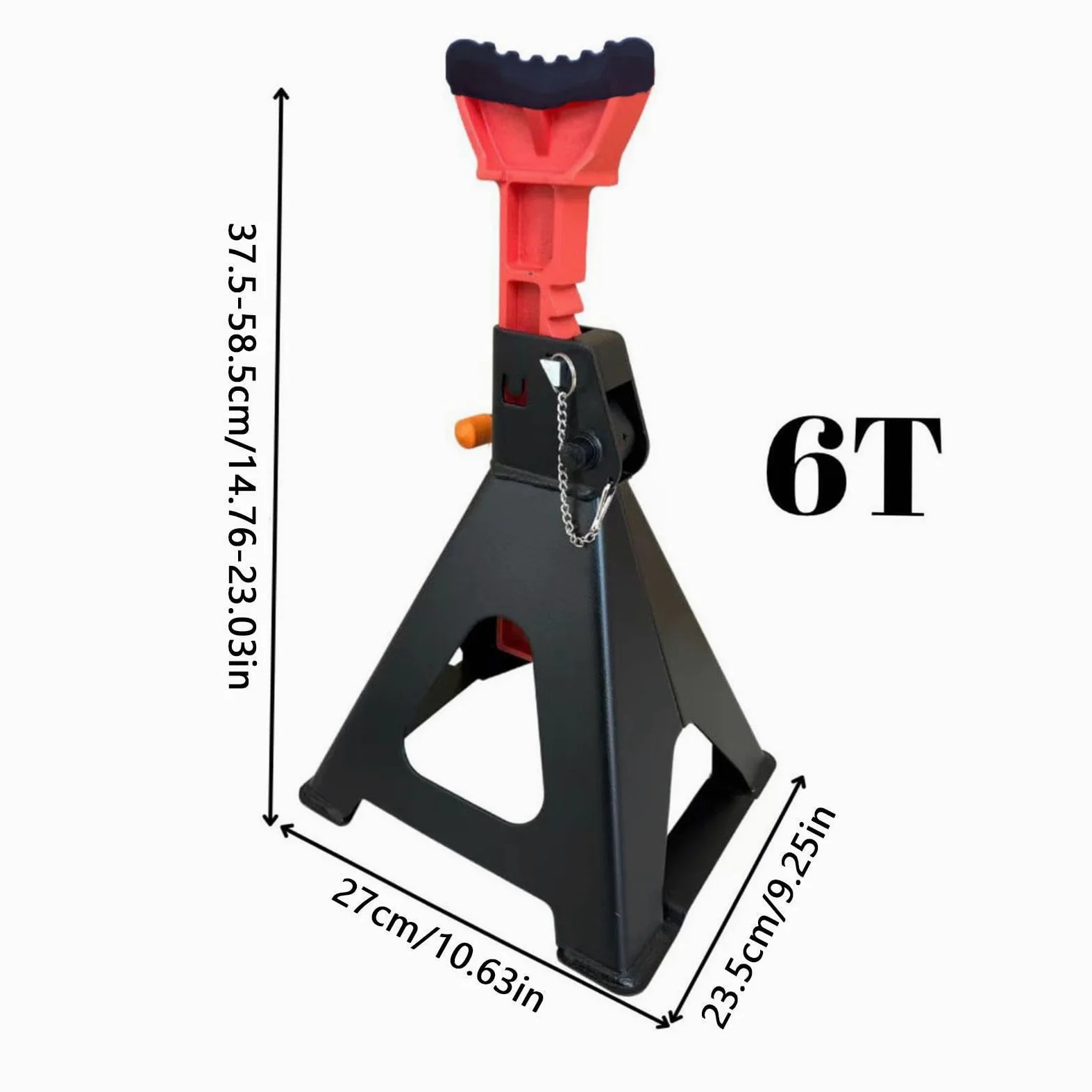 Caballete de 6 toneladas, altura regulable de 3/6 toneladas | Soporte de elevación para camión, SUV, motocicleta, cortacésped, tractor, barco, coche, garaje, taller de reparación