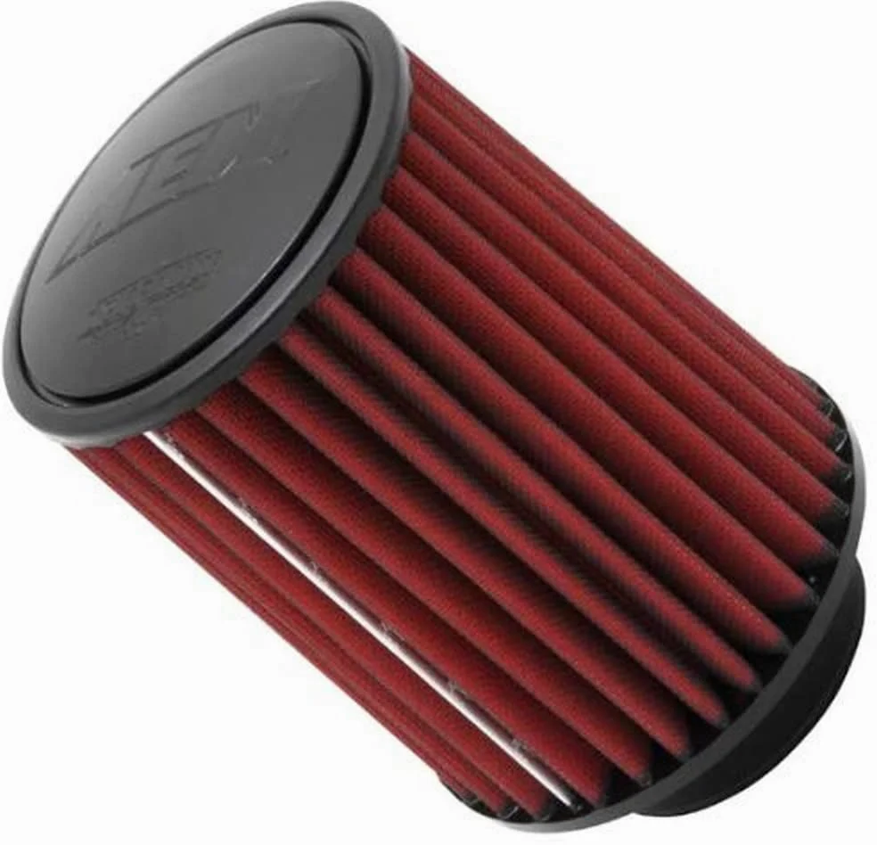 AEM 21-2047DK Filtro de aire universal DryFlow con abrazadera: redondo cónico; diámetro interior de brida de 89 mm; altura de 178 mm; base de 133 mm; parte superior de 121 mm