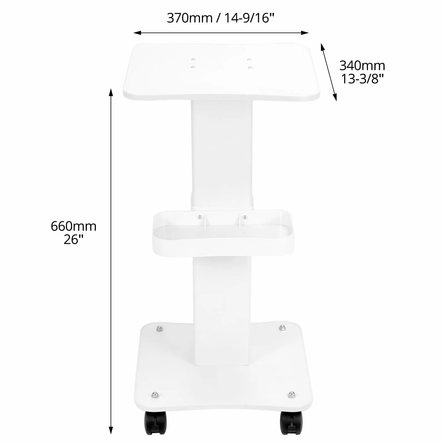 QWORK Carro con Ruedas para Salón de Belleza, Carrito SPA para Almacenamiento