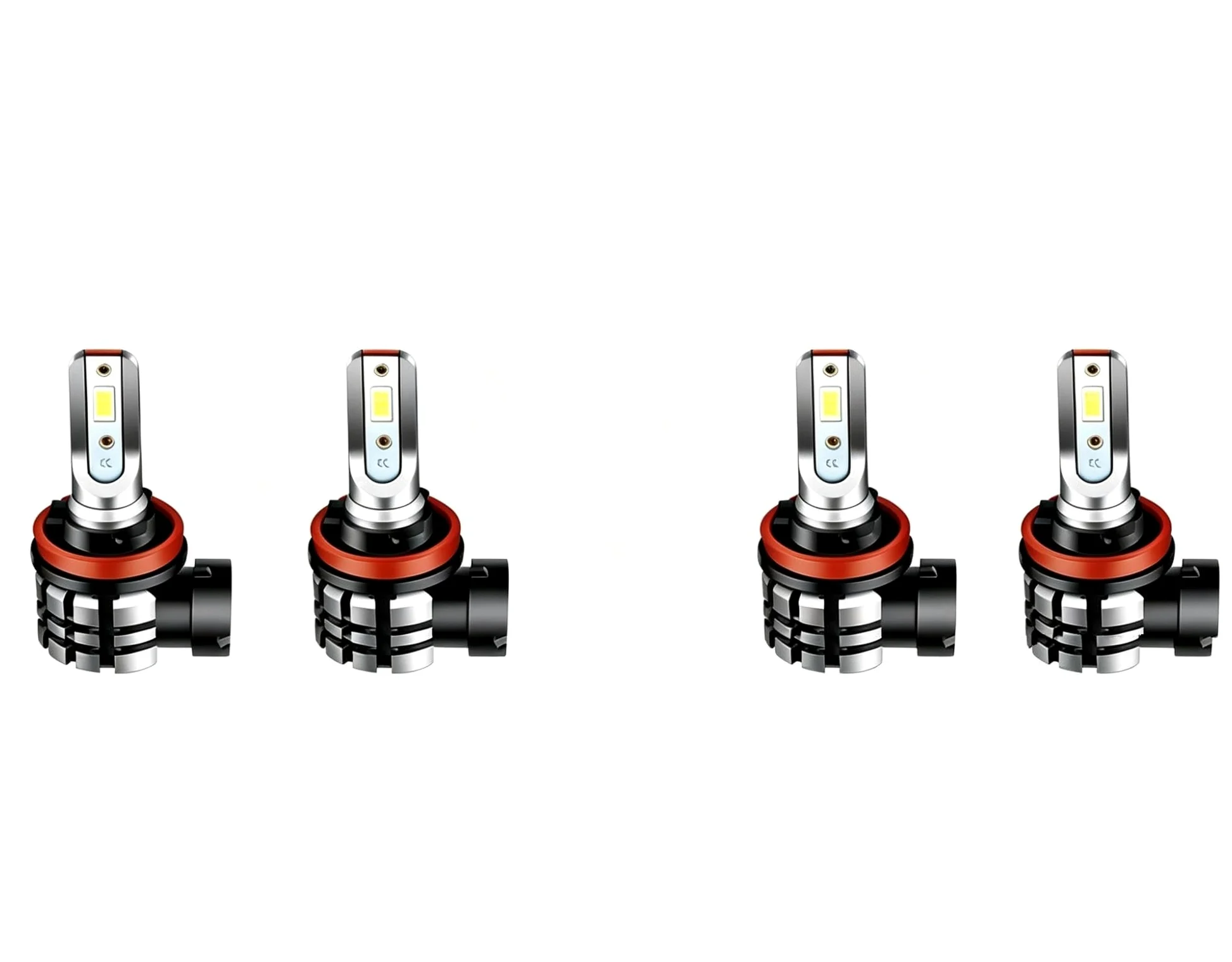 Faros Motocicleta para para Zx14r 1400 LED Antiniebla | 2 piezas/4 piezas motocicleta H11 H8 Bombillas faros LED 9600lm 6000k Canbus para Zx14r 1400 2006-2020 blanco