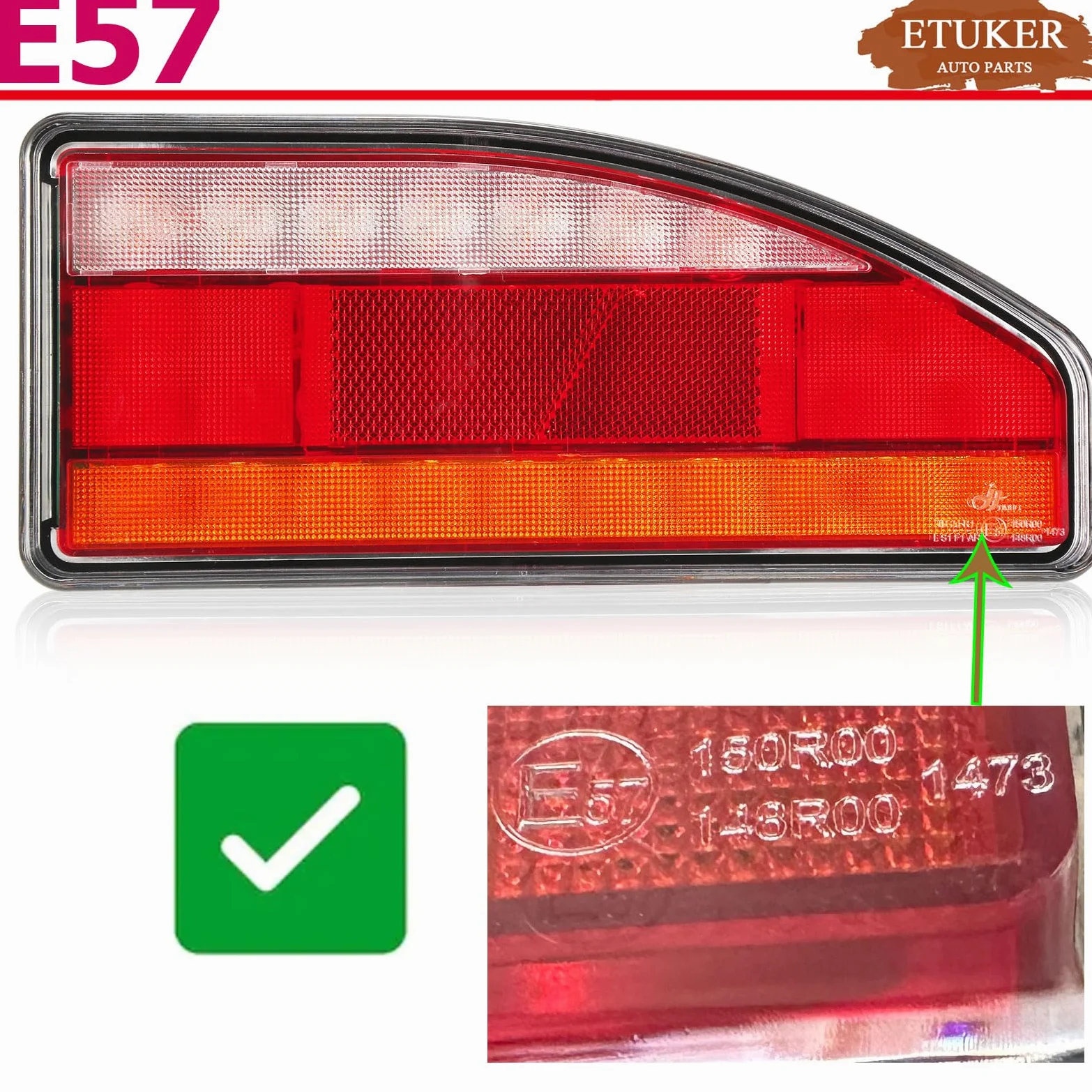 Pilotos Traseros Remolque 13pines LED 12/24V Homologados 7Funcione Luz Antiniebla/Piloto Marcha Atrás/Luces de Matrícula
