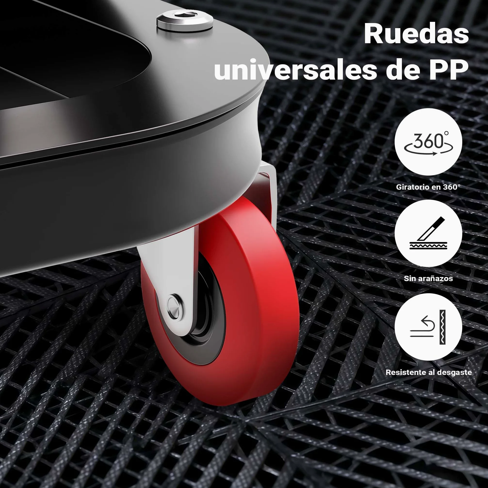 WilTec Asiento Taller Taburete Trabajo Móvil Ruedas Bandeja Porta Herramientas Almacenaje Taller mecánico