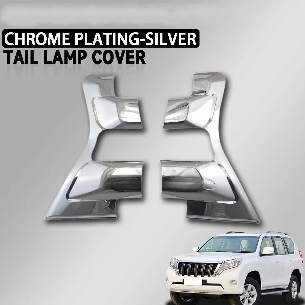 Cubierta Marco Cubierta De Luz Trasera Coche Plateada Cromada Abs Para Toyota Para Land Para Cruiser Para Prado Fj150 2015-2017 Accesorio Funda