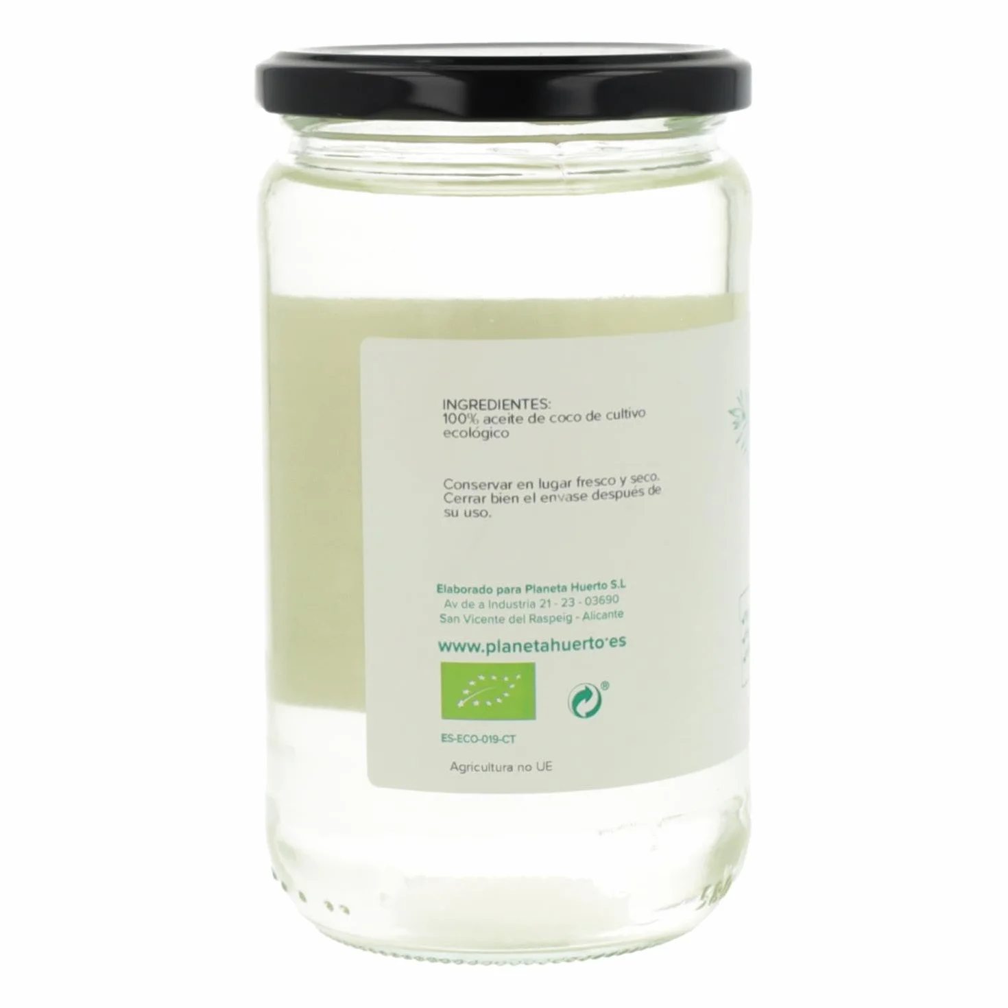 Aceite de coco desodorizado ECO Planeta Huerto 500 ml Pack 2x
