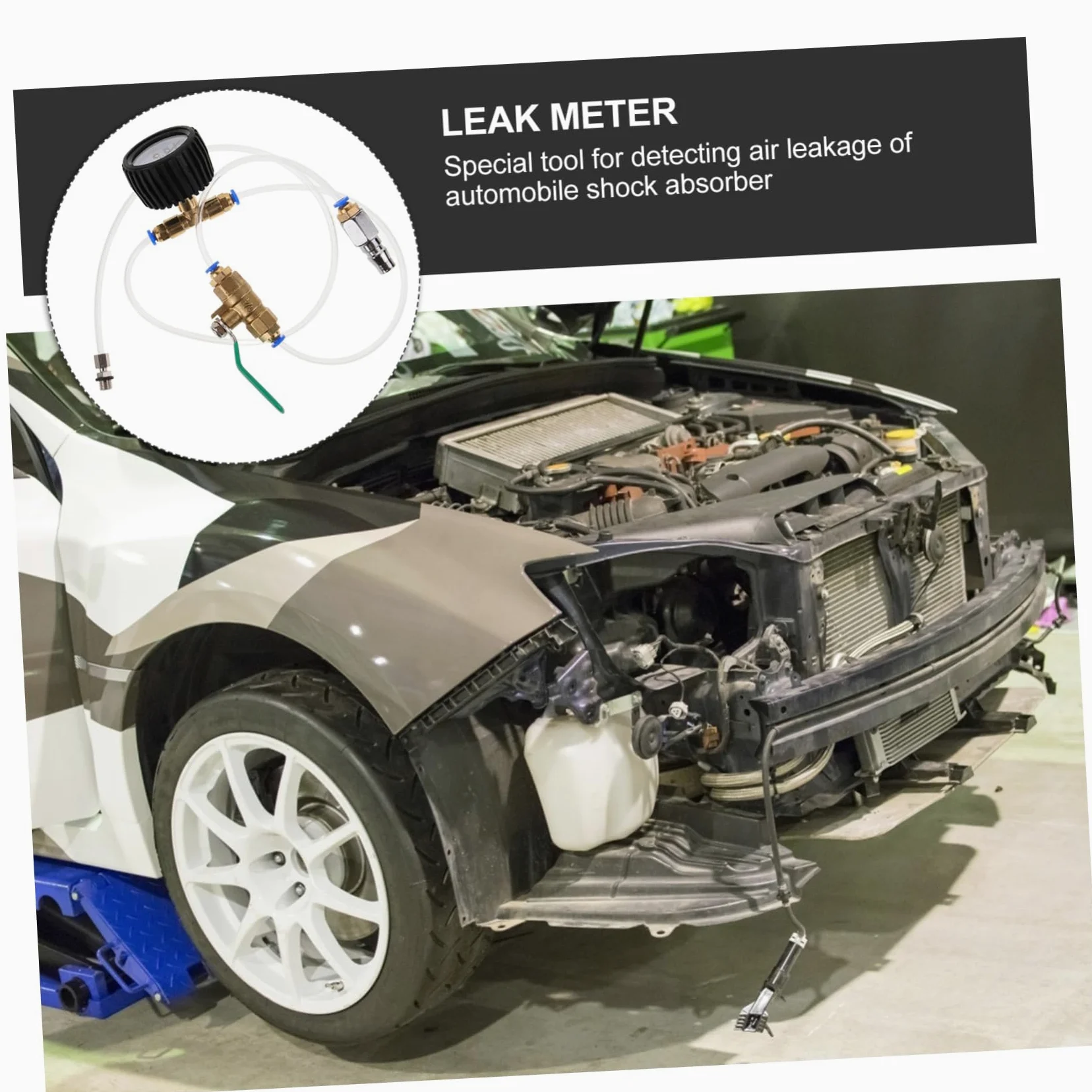 GLEAVI 5piezas Probador De Fugas De Aire para Amortiguadores Neumáticos Herramienta Profesional para Automotriz y Detección De Filtraciones