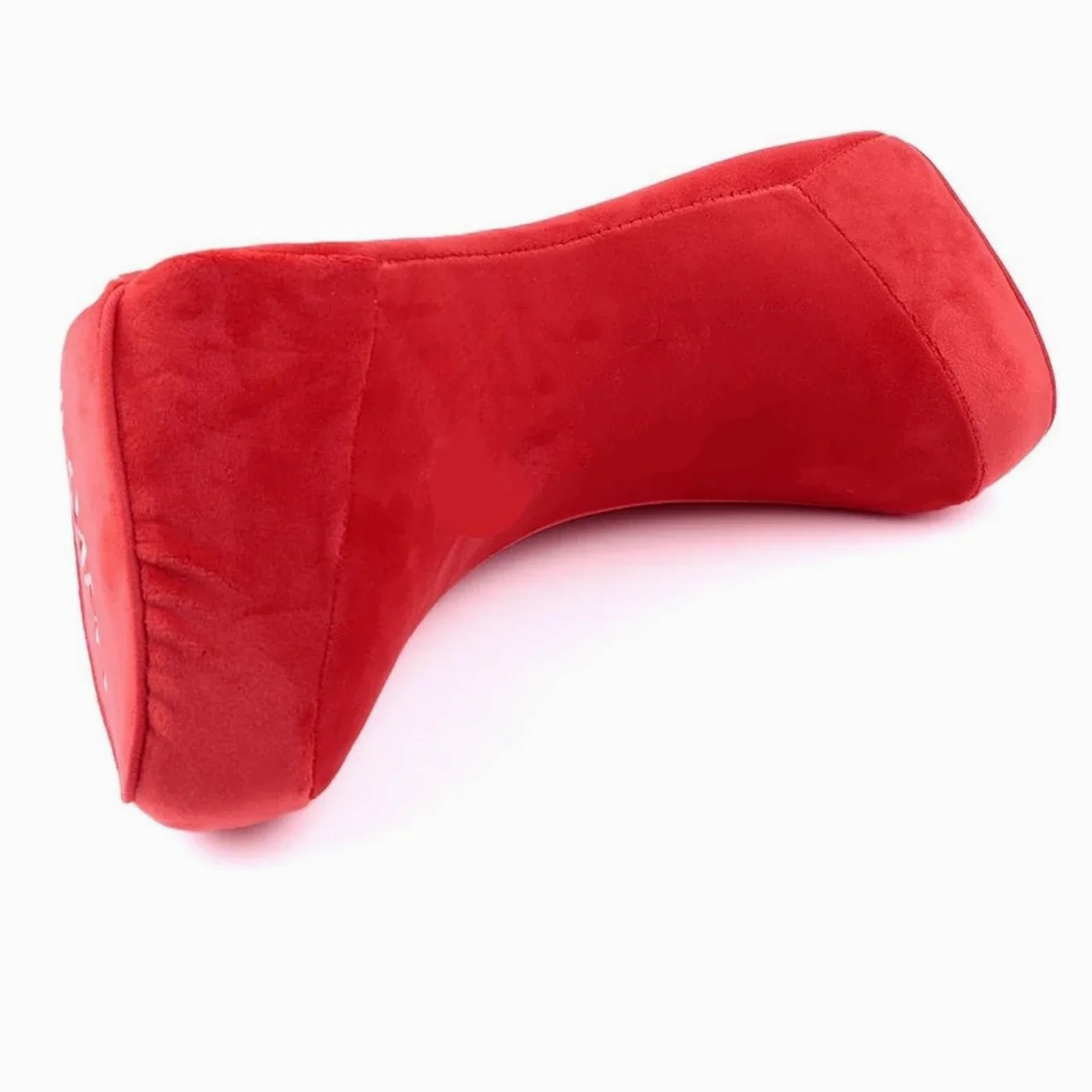 Car Pillow Reposacabezas de tela para asiento de coche de carreras modificado, almohada protectora para el cuello, almohadilla creativa para reposacabezas y hombros.(Red)