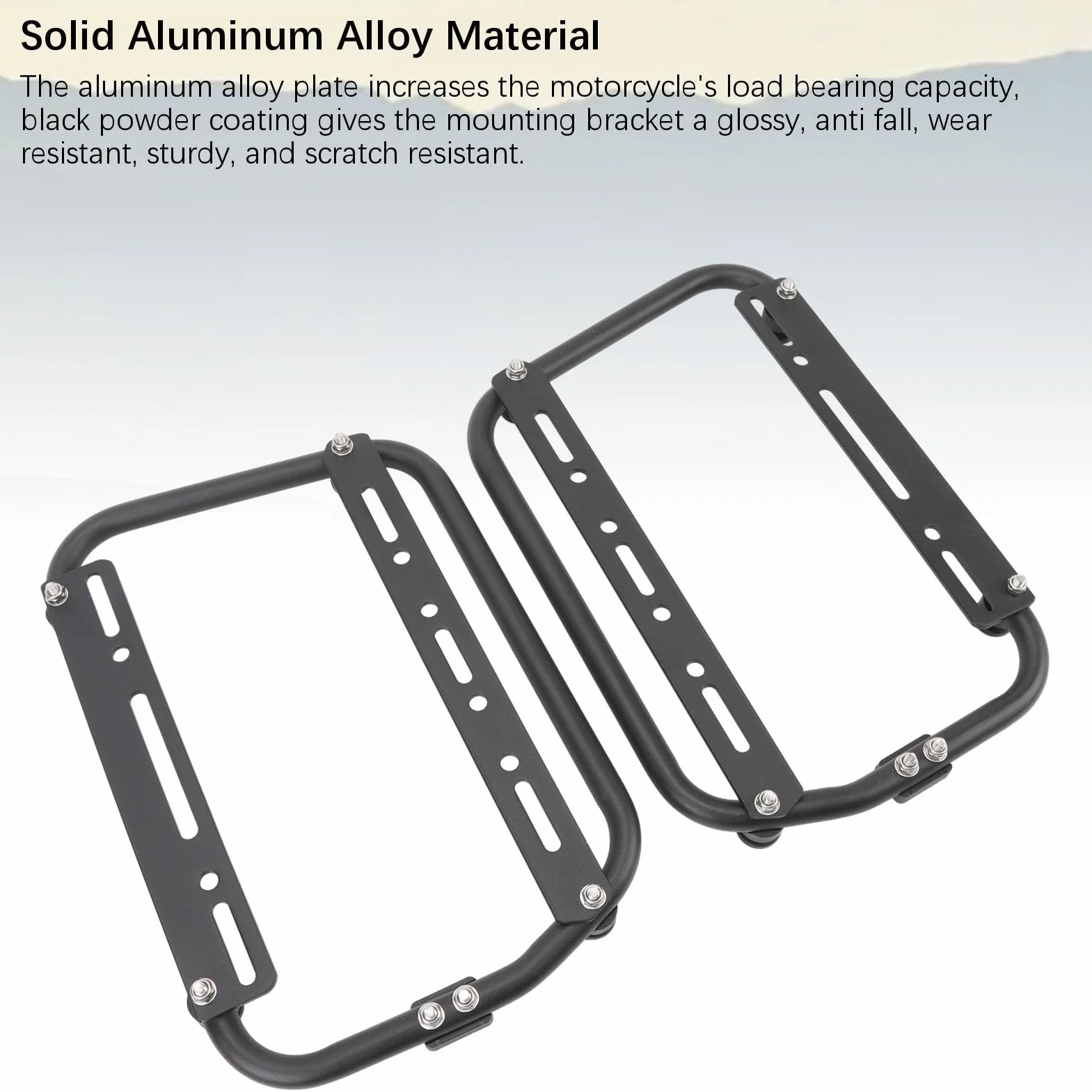 Soportes Laterales para Motocicleta, Barra de Soporte para alforjas de aleación de Aluminio con Alta Capacidad de Carga, Soportes universales de Transporte Lateral para alforjas