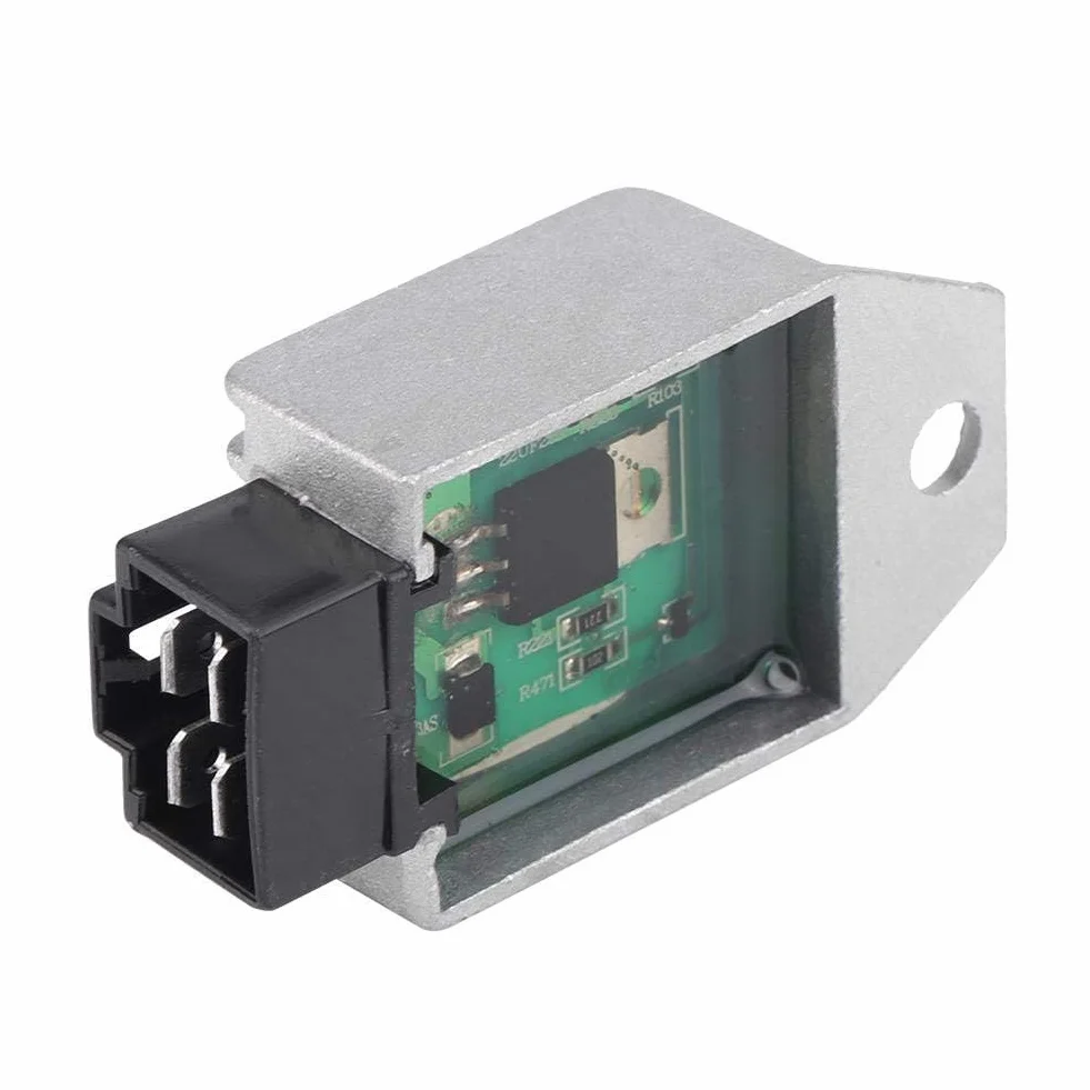 Regulador de voltaje rectificador de 4 pines, regulador de voltaje universal para moto moto moto 12V para scooter, ciclomotor, ATV, Gokarts, Buggie con motor GY6 de a