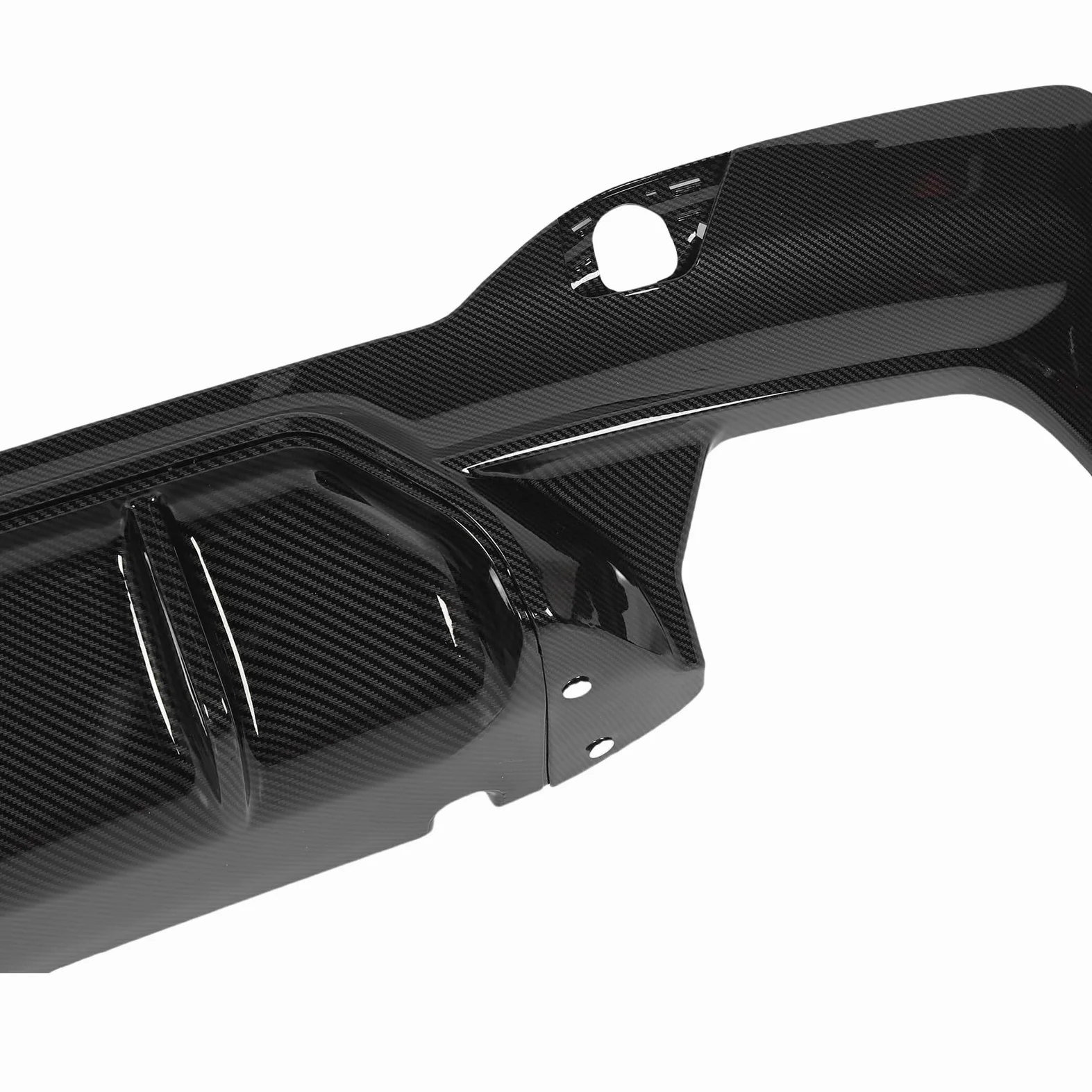 Generic Separador de Labio de Parachoques Trasero para M Competition, Difusor de Parachoques Trasero, Potente Protección Fuerte con Tapa de Gancho de Remolque para Coches (patrón de fibra de carbono)
