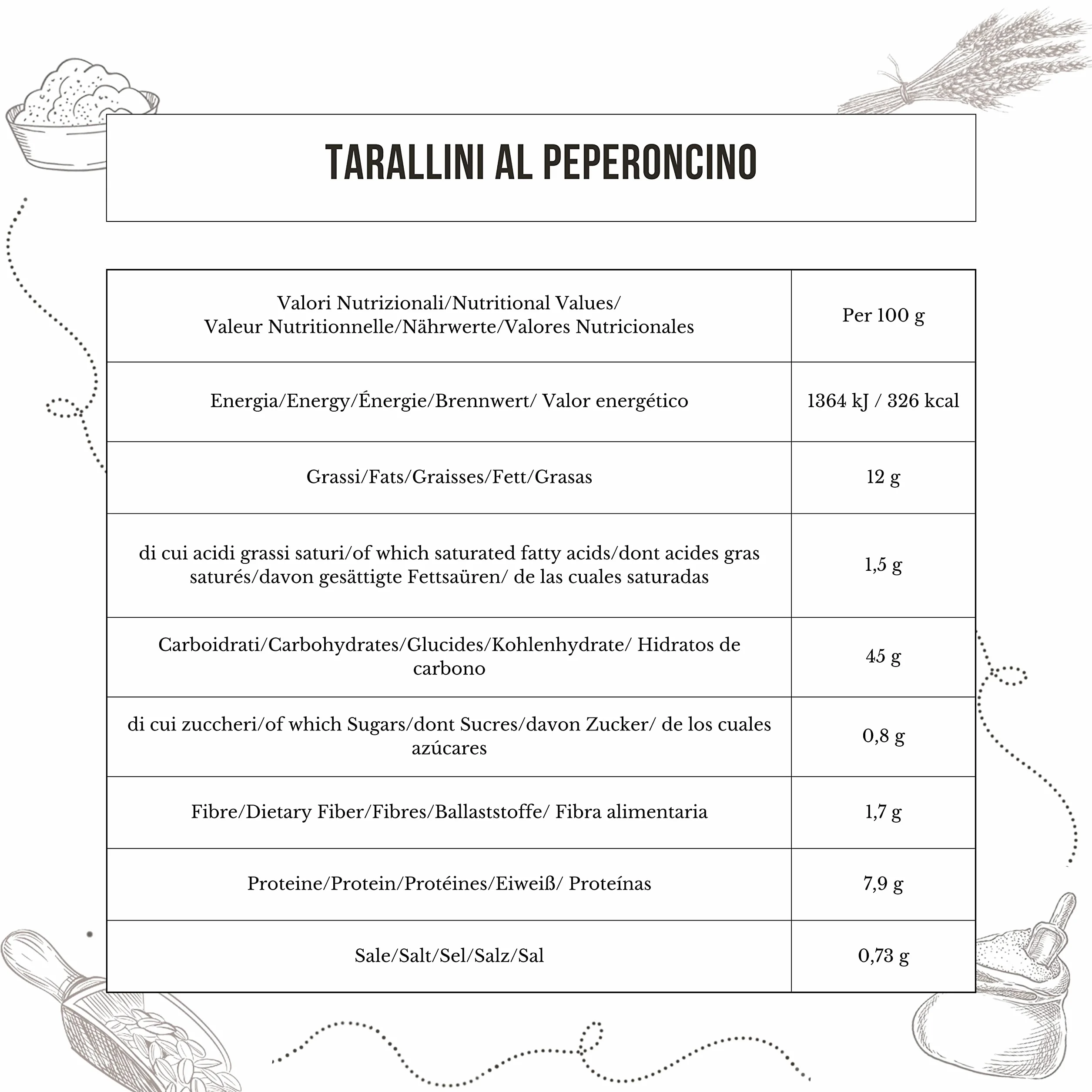 Tarallini de Apulia con pimienta 5 paquetes 230 g