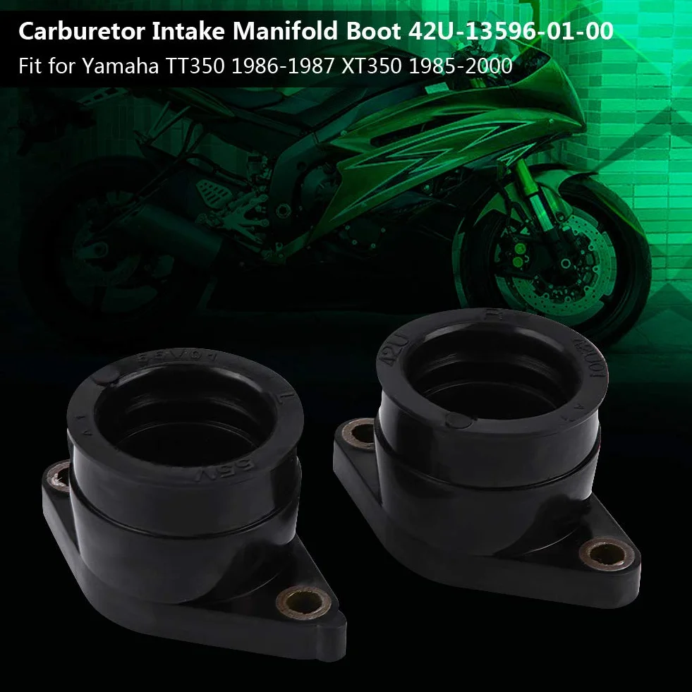 Botas de admisión de carburador 2 piezas Bota de admisión de carburador para 86-87 XT350 85-00 42U-13596-01-00 xt350 admisión botas de carburador xt350 para bota de admisión