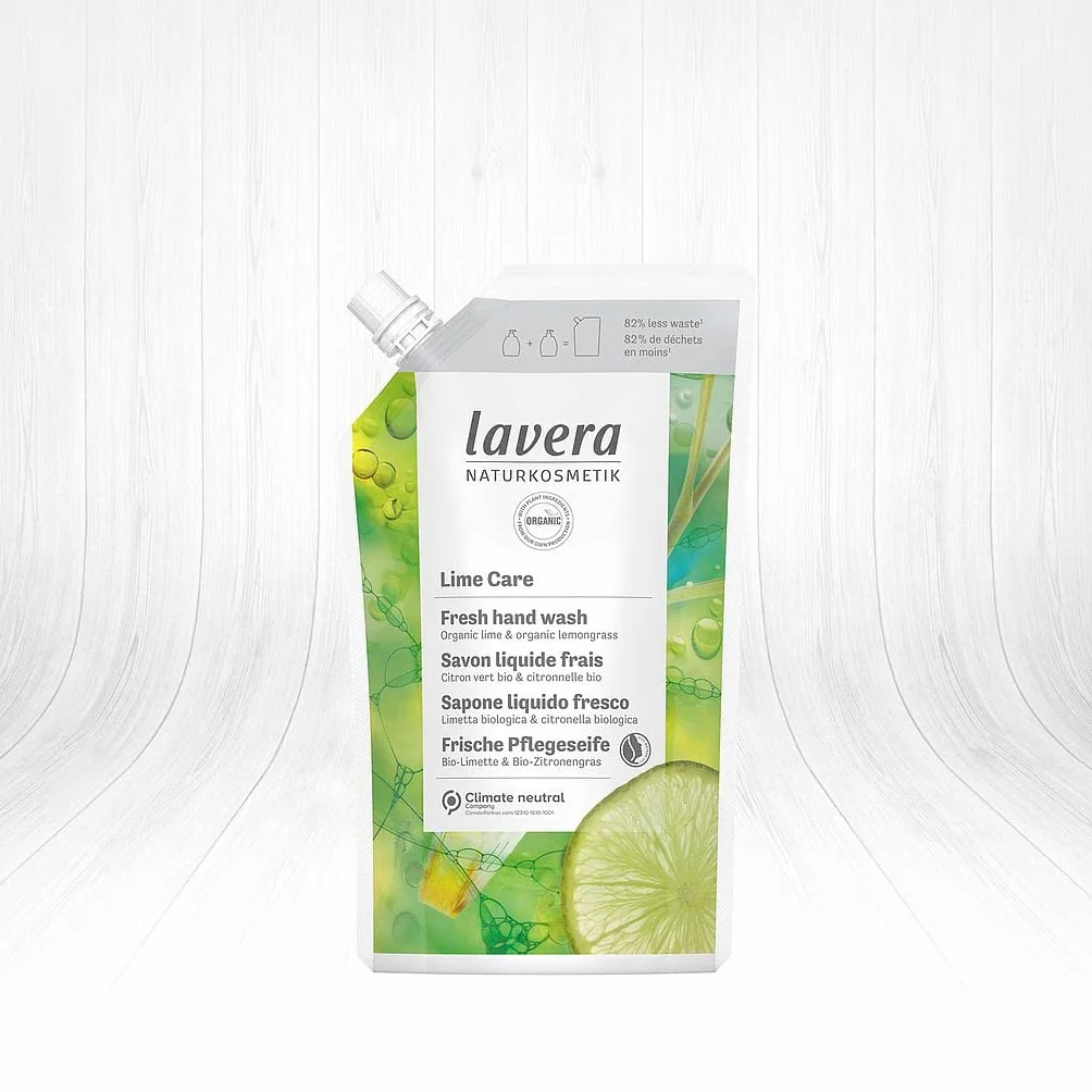 lavera Recambio de jabón líquido Lime Care, jabón líquido orgánico de lima y citronela, 500 ml