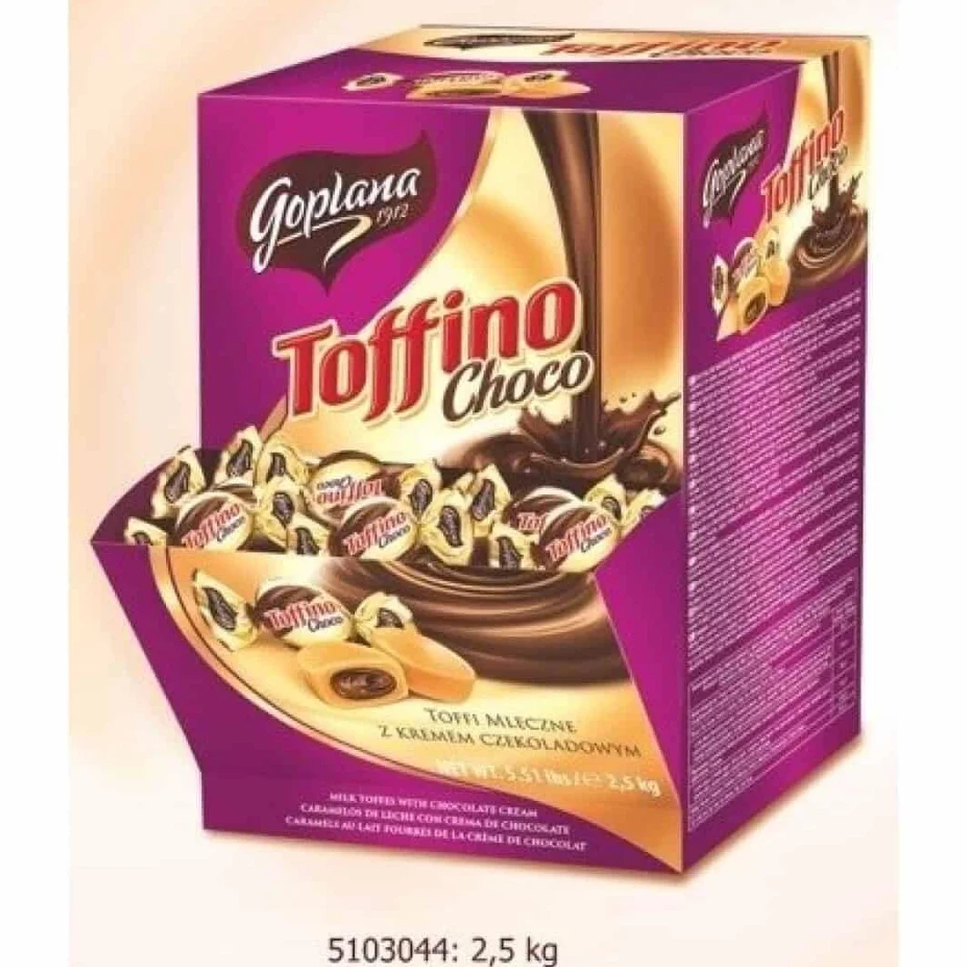 Goplana Caramelo Blandito Masticable Toffes Toffino 2,5 kg con Crema Liquida Chocolate