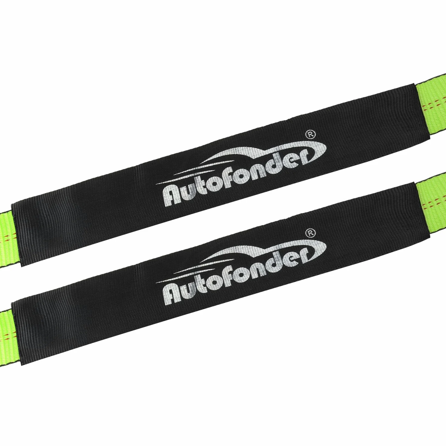 Correa de Brida en V de 2 Pulgadas x 4 pies con Ganchos a presión con Funda Cordura y 2 Correas de Eje de 2 x 36 Pulgadas, Anillo en D Medio, para Transporte de automóviles, rollback, Cama