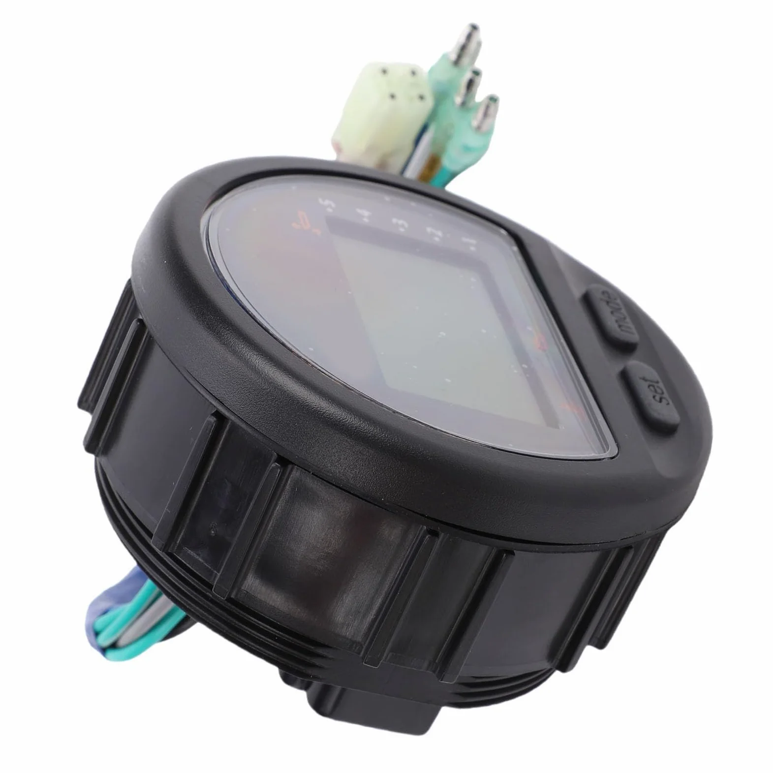 Akozon Tacómetro Digital Externo Multifunción, Pantalla LCD con Velocidad de RPM y Seguimiento de Horas, Incluye Soporte de Montaje y Arnés de Cableado