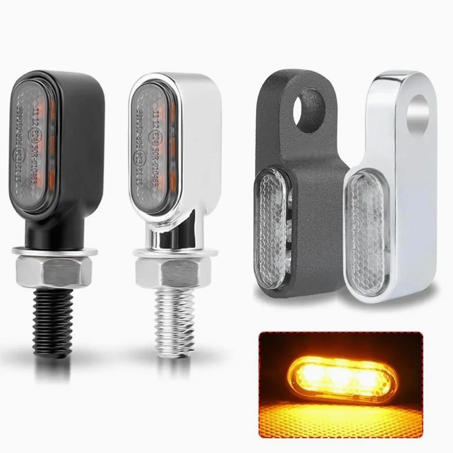 Luces de señalización Luz De Señal Giro Motocicleta | Luz de señal de giro para motocicleta, lámpara intermitente con indicador intermitente de Moto de 12V(3 LED and 6 LED)