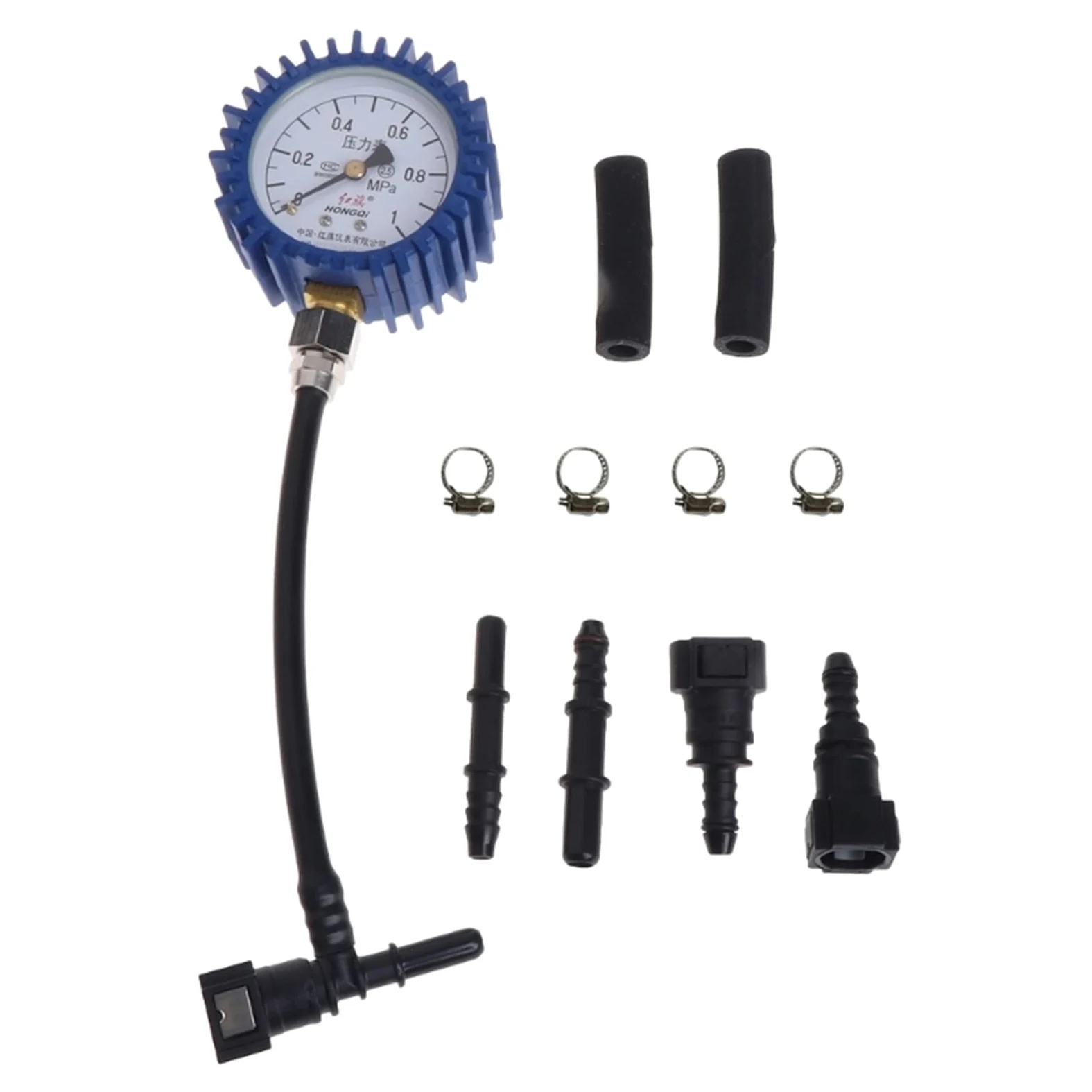 Medidor de presión de Combustible para Motocicleta y Coche de 0-1MPA, medidor de presión de Gasolina para Coche, Herramienta de Prueba con Conector de 7,89 y 9,49mm