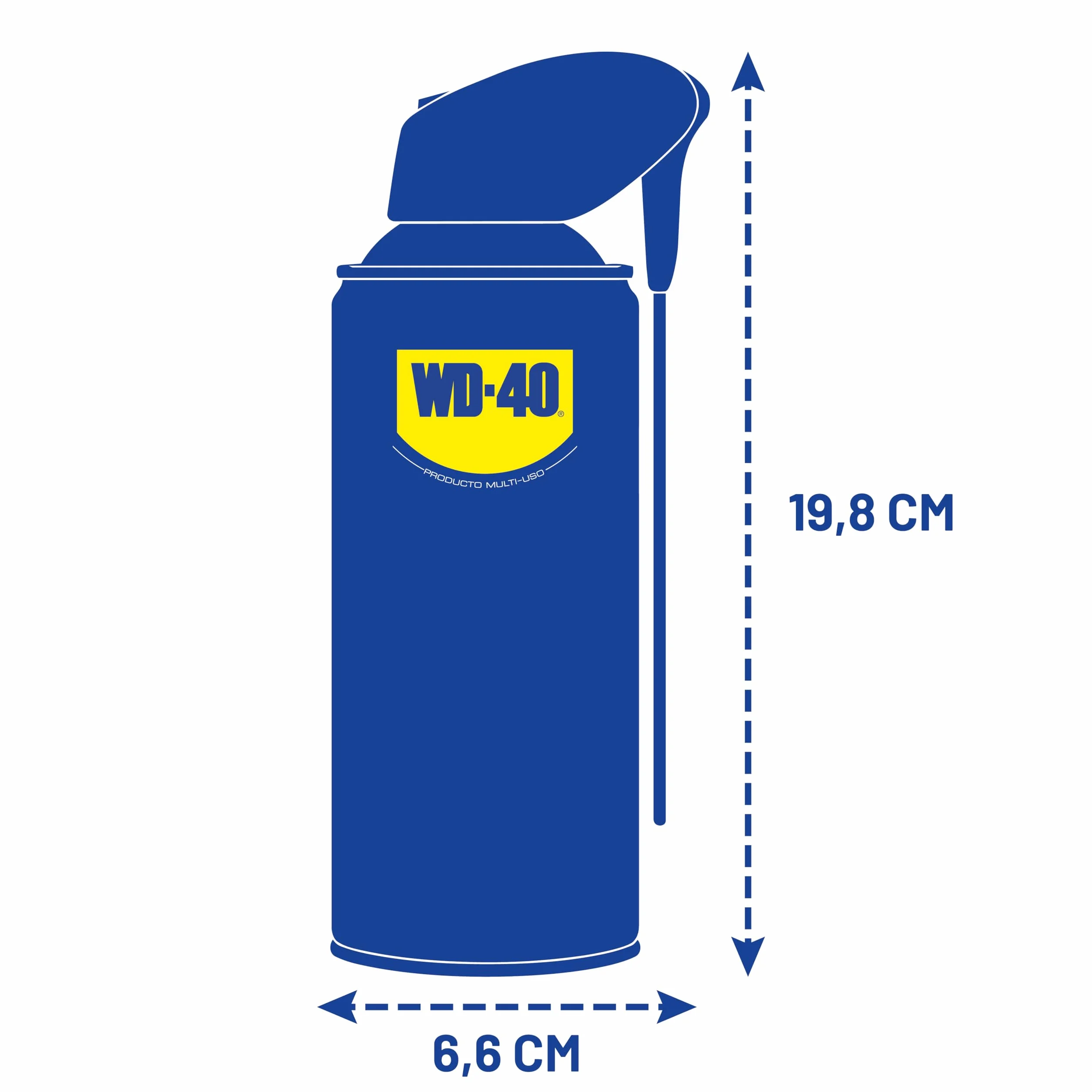 WD-40 Multi-Uso Spray 400ml Lubricante Afloja Protege Óxido Dieléctrico Limpia Metales Plásticos
