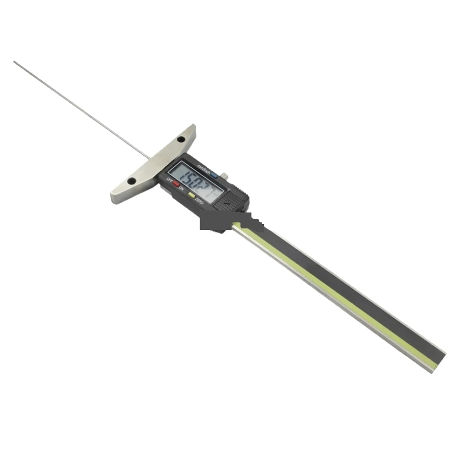 Medidor De Profundidad Digital De 0-50/100/150/200mm Con Varilla Delgada Medidor Electrónico De Profundidad De La Banda De Rodadura Del Neumático Con Calibrador De Varilla Delgada Preciso(0-200MM)