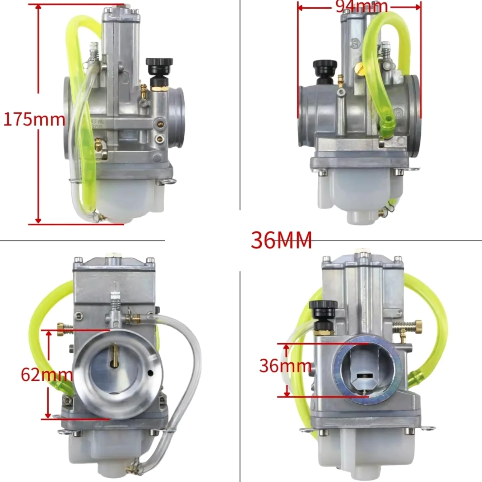 Carburador Scooter Compatible Con Suzuki Para KX 250F 2004 2005 2006 2007-2010 34 Mm 36 Mm 38 Mm 40 Mm Lectron Carb Piezas De Repuesto De Carburador De Motocicleta