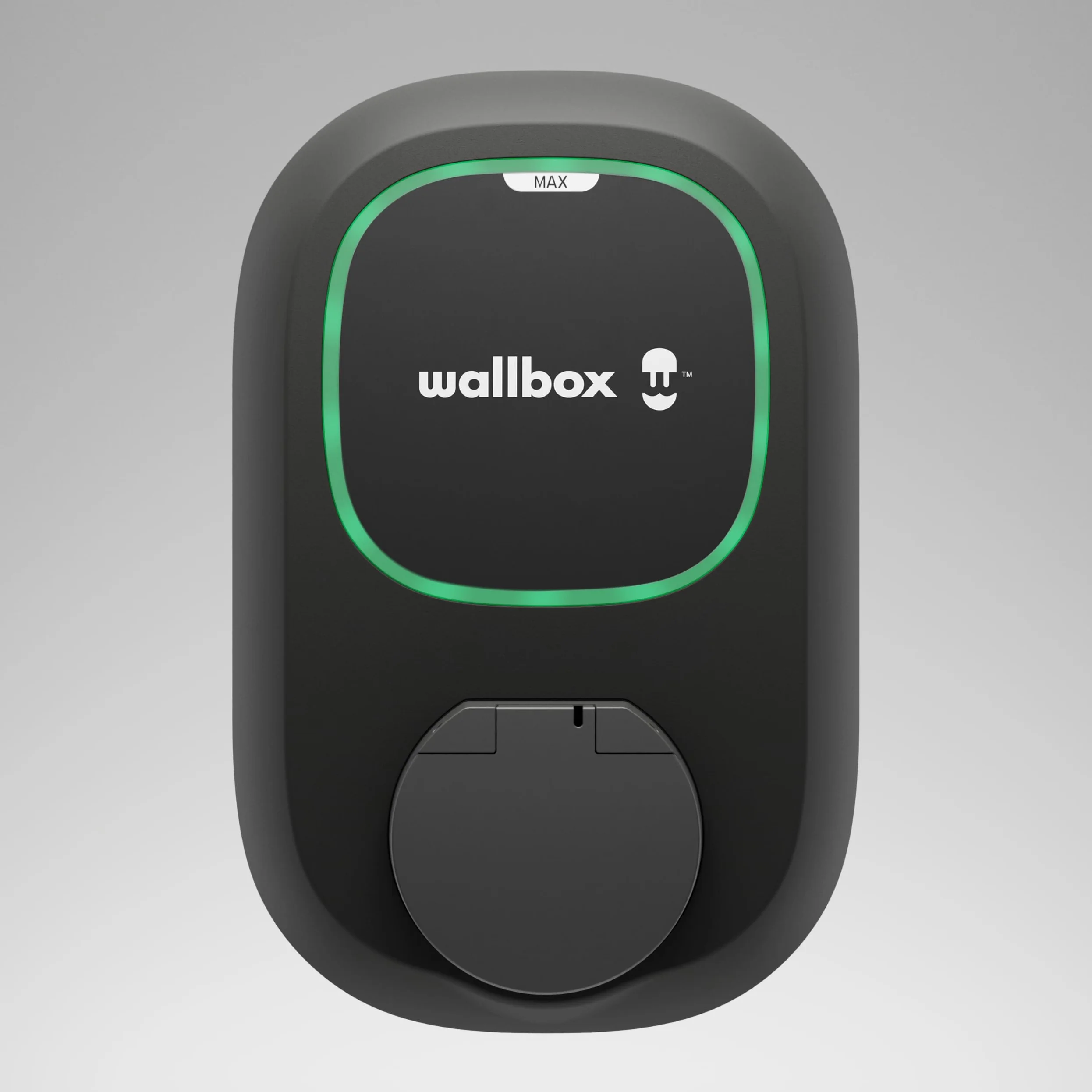 Wallbox Pulsar Max - Cargador de vehículo eléctrico, 7,4 kW, Tipo 2, Wi-Fi, Bluetooth, OCPP, protección de puesta a tierra, toma (con obturador), diseño fácil de instalar, compatible con Google Home y