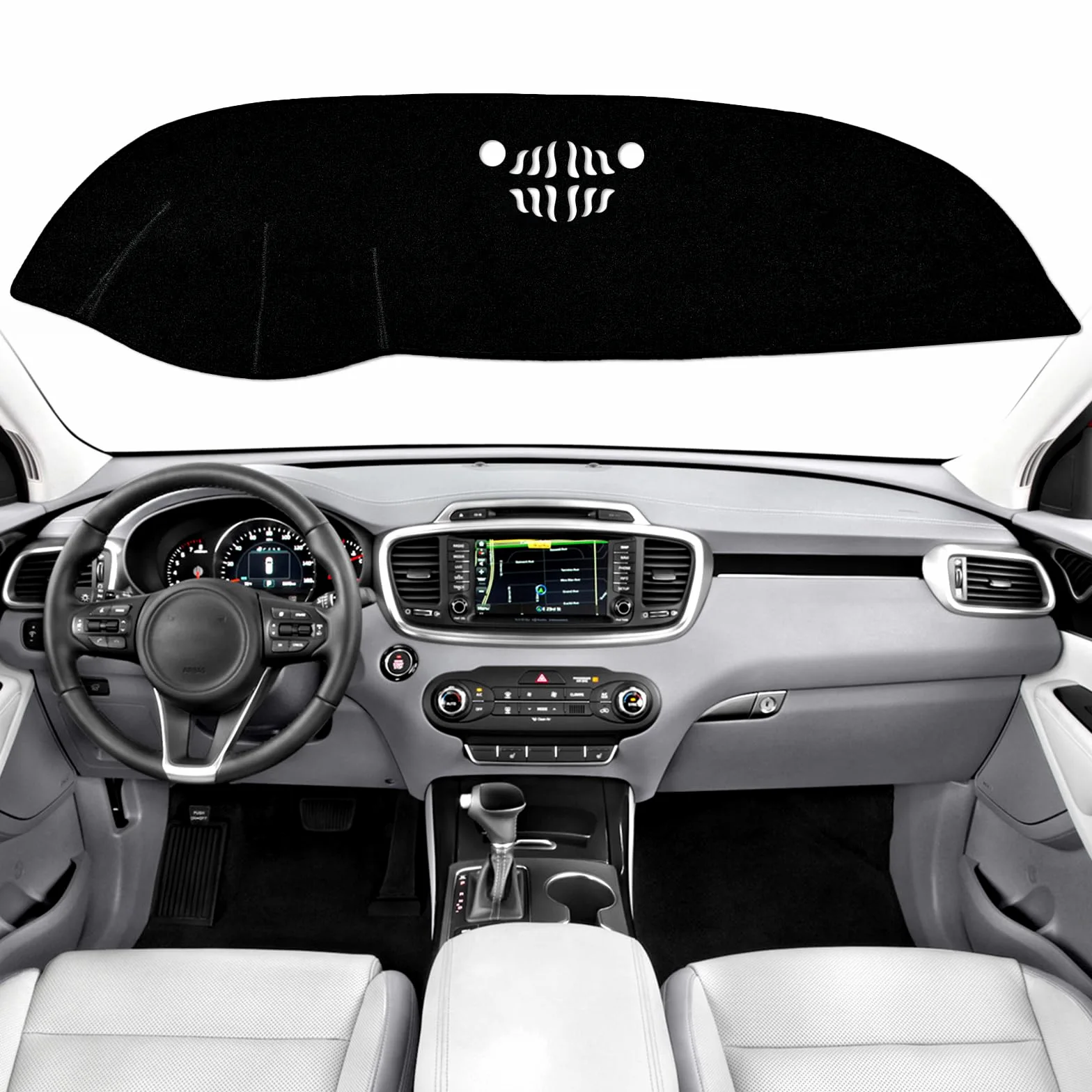Funda para salpicadero a medida para Kia Sorento 2016 2017 2018 2019 2020 - Alfombrilla para salpicadero, tapete para salpicadero, protector de alfombrilla de fieltro