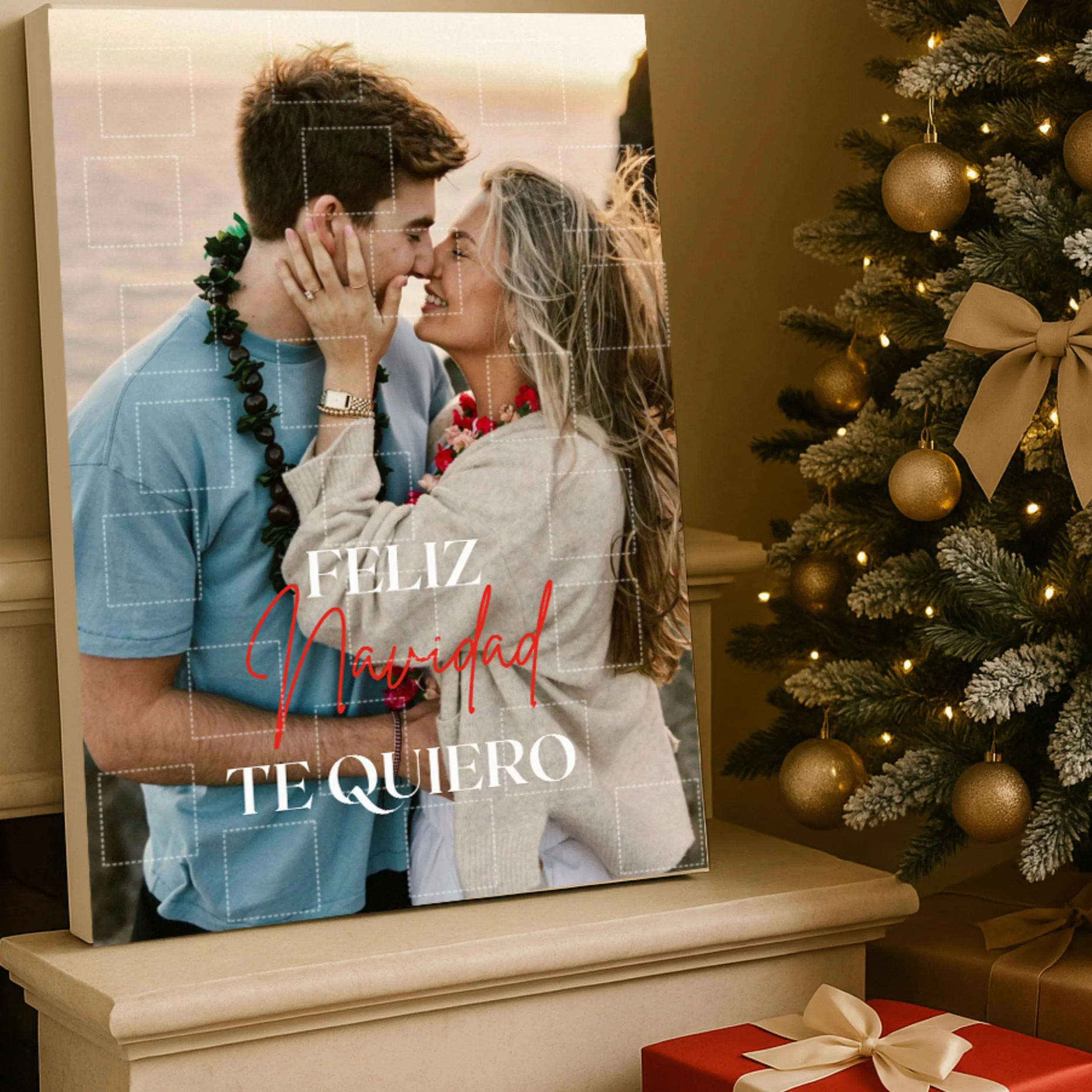 Calendario de Adviento Personalizado con Foto y 24 Chocolates Premium para Parejas y Familias