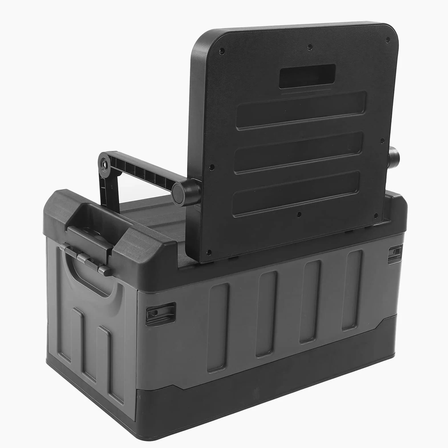 Zerodis Caja de Almacenamiento Plegable para Coche de Gran Capacidad, Organizador de Maletero Plegable ABS, 70 L, 200 Kg, Silla Portátil con Soporte de Carga para Viajes, Camping, Pesca, RV, Uso