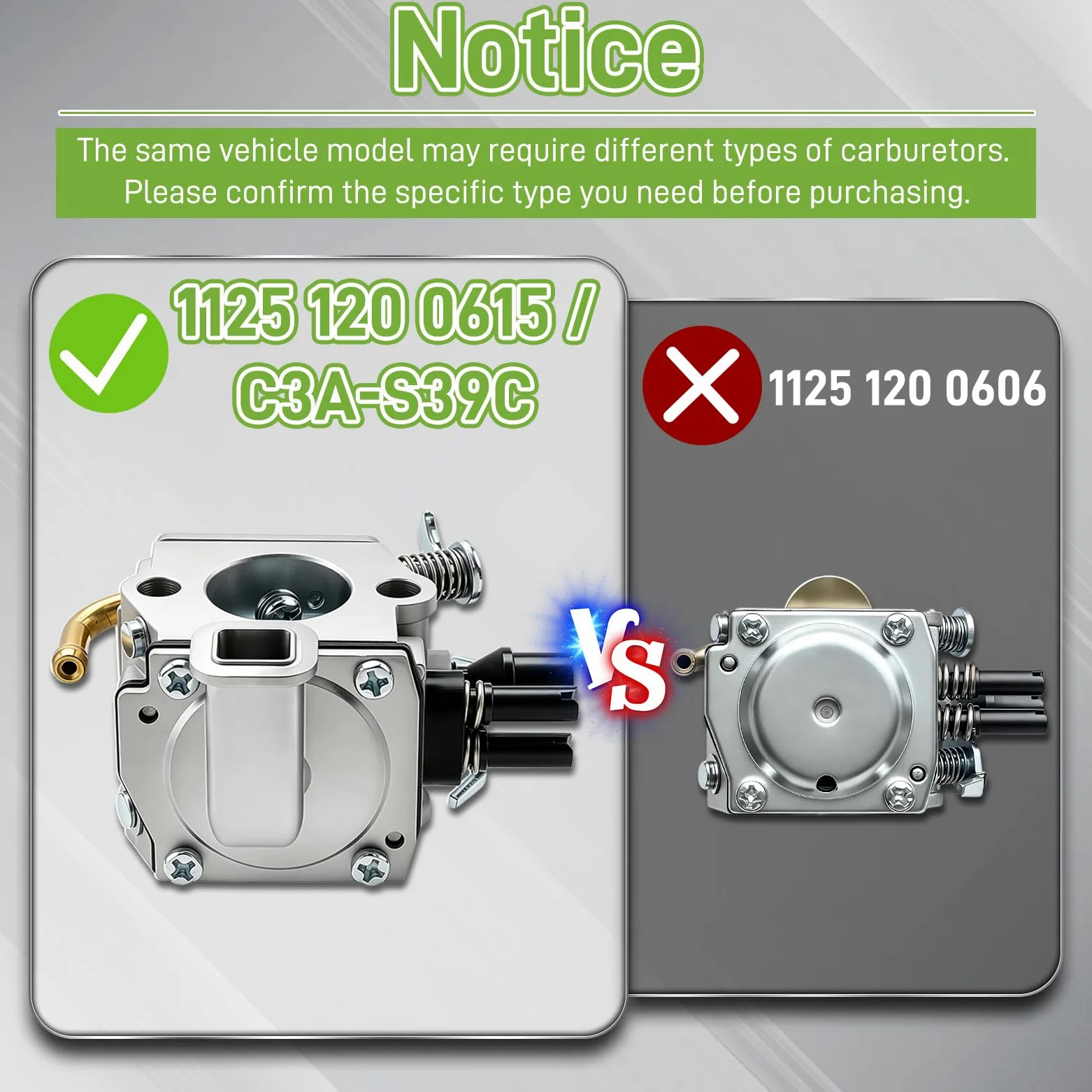 Carburador 1125-120-0651 para motosierra Sthil 034 036 MS340 MS350 360Pro Tillotson 40-HE-20A Parts Zama C3A-S31A Carb con kit de afinación
