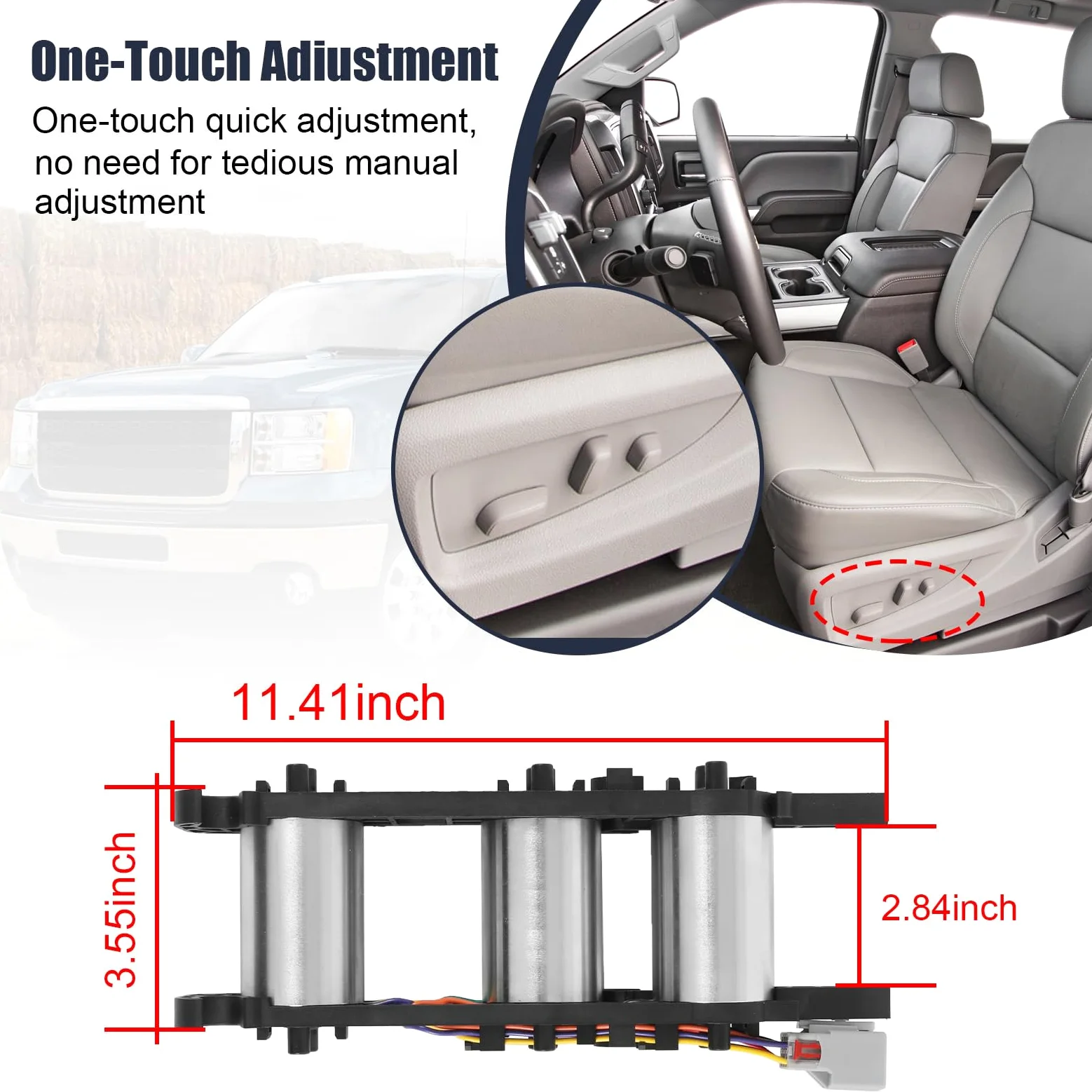 Motor de asiento eléctrico de 6 u 8 vías sin memoria compatible con Chevy Silverado Suburban Tahoe Avalanche GMC Sierra Yukon Cadillac Escalade 2007-2014 Reemplaza # L0060111