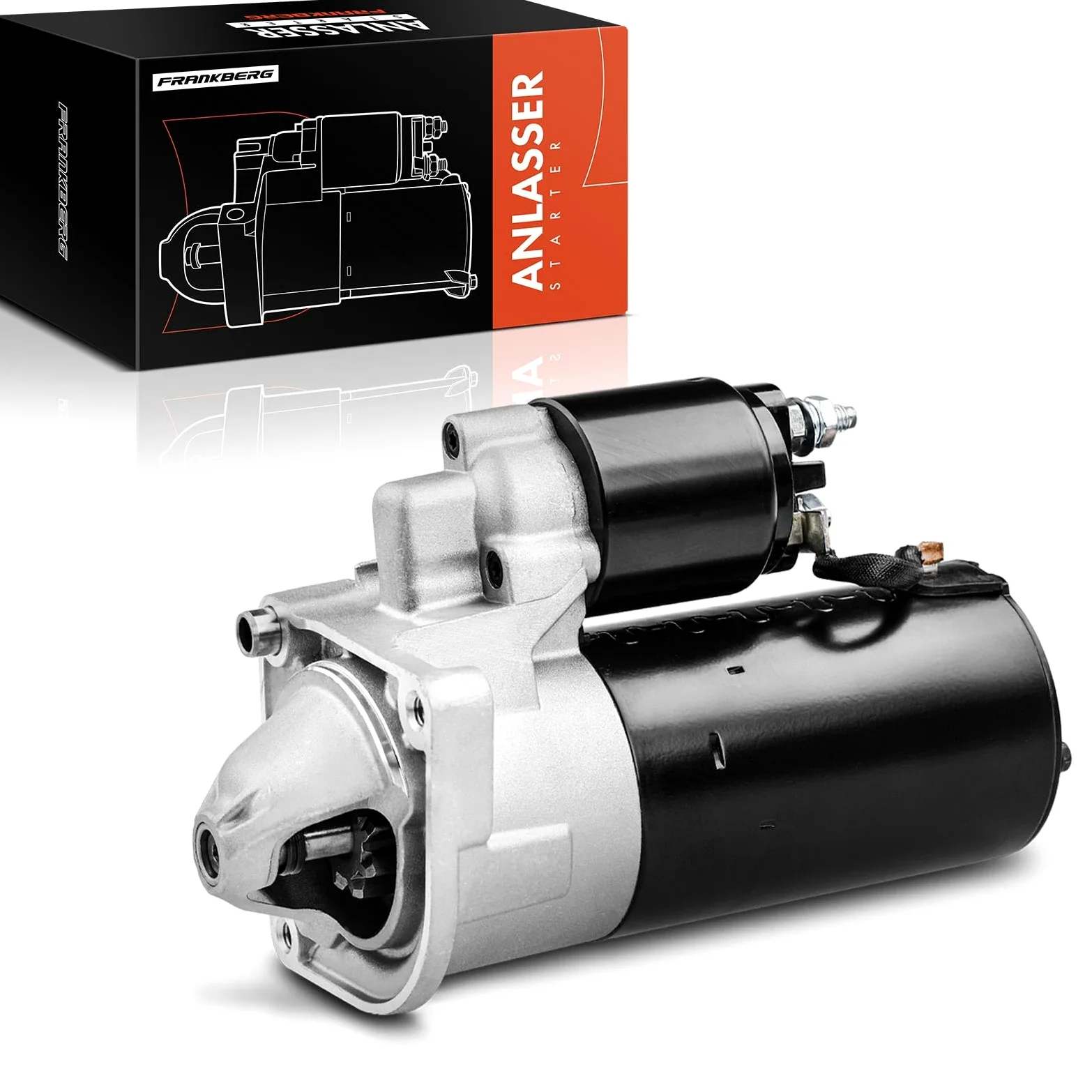 Frankberg Motor de arranque para automóvil Diesel 2,5 KW/12 V/9 Dientes Compatible con Ducato Bus 250 Ducato Plataforma/Chasis 250 Jumper Bus 230P Replace# 1347058080