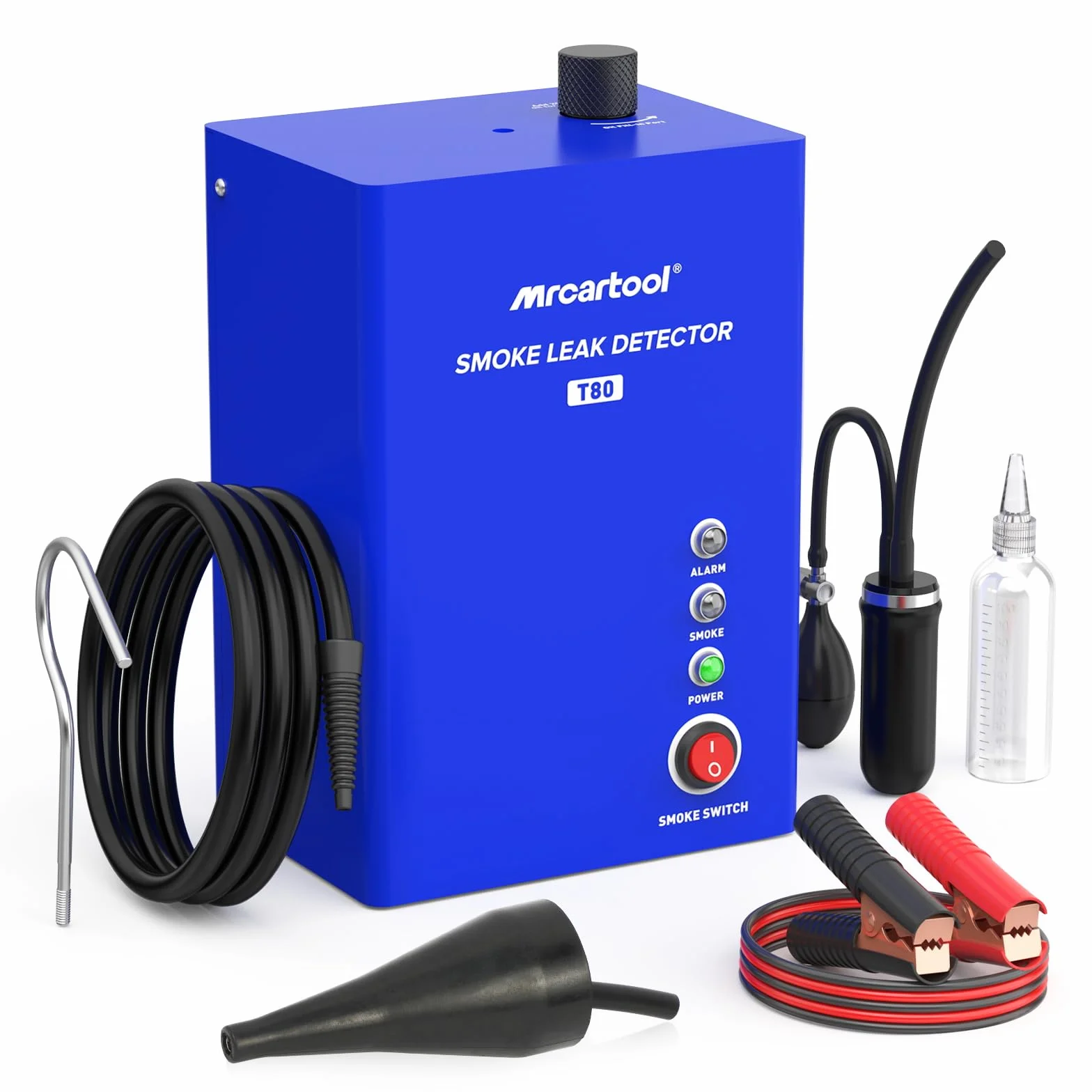 Detector de Fugas de Humo Automotriz 12V CC Prueba de Humo para Sistema de Tuberías Fuga de Combustible Vacío con Bomba de Aire Integrada