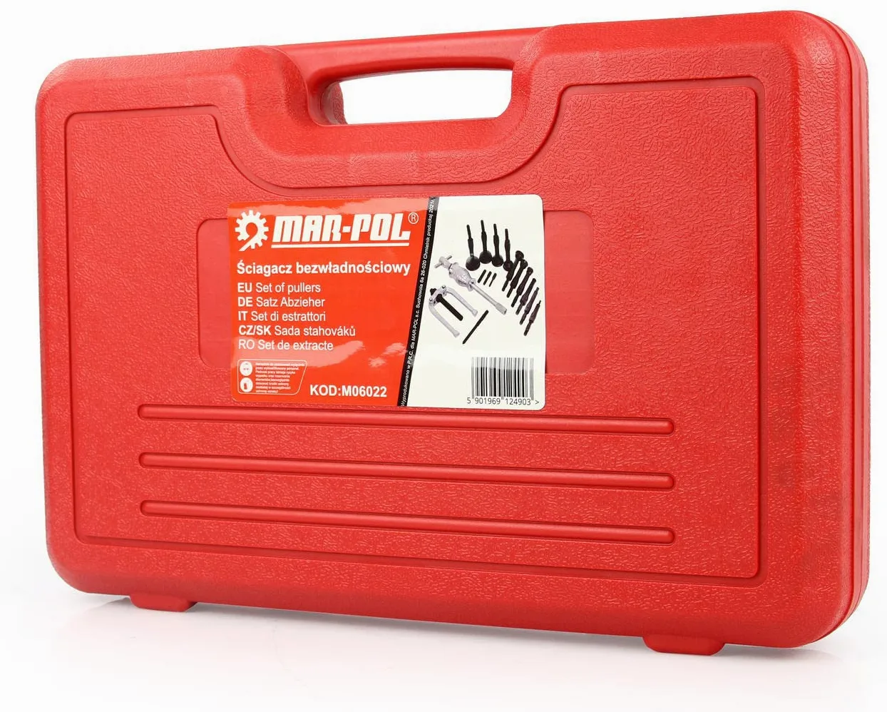 Kit Extractor Inercial Rodamientos Bujes Ø8-58 mm | Martillo M10 295 cm | Adaptadores M6x1.0 M8x1.25 M10x1.5