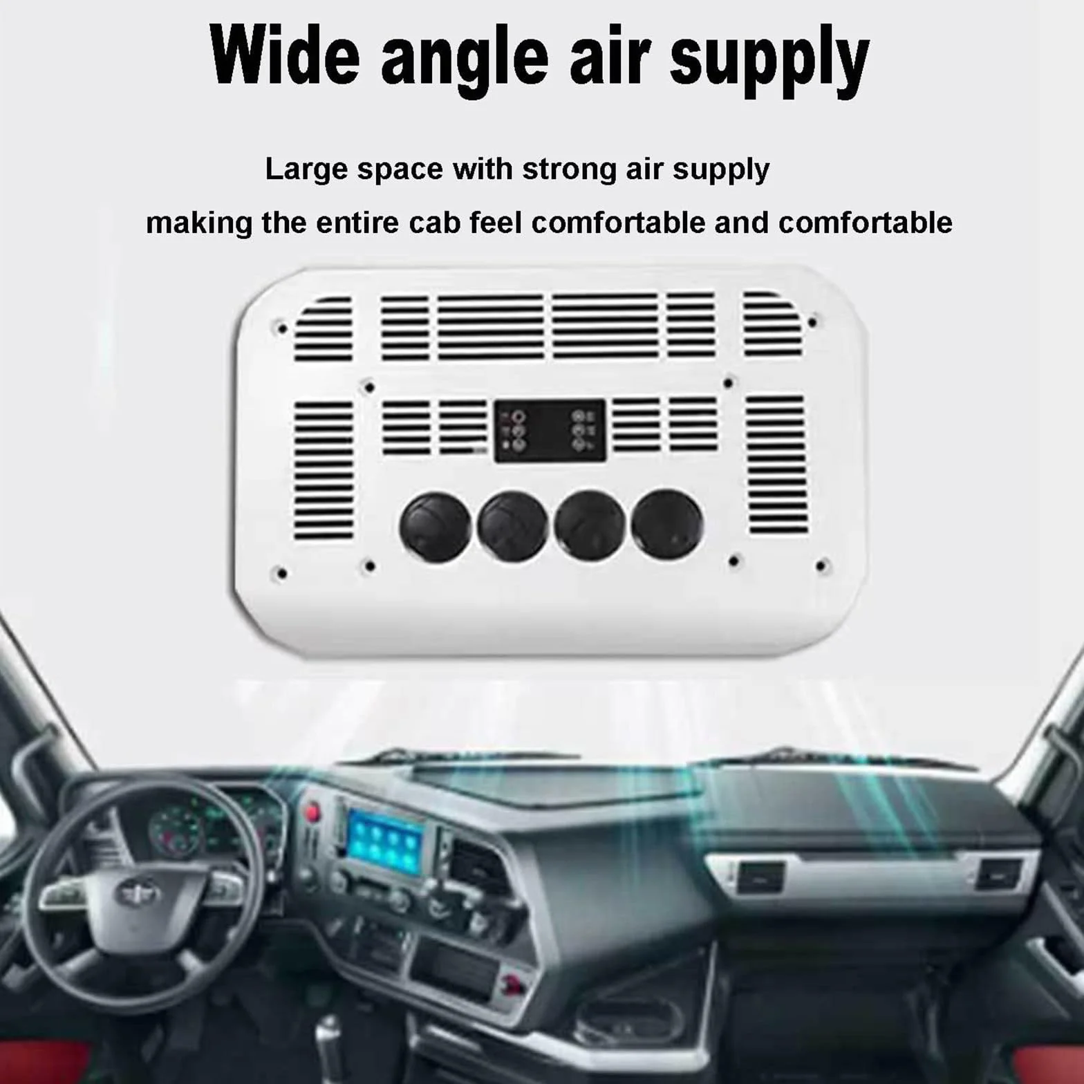 12V/24V DC RV Aire Acondicionado Aparcamiento Cool Rooftop Unidad Blanco 24V