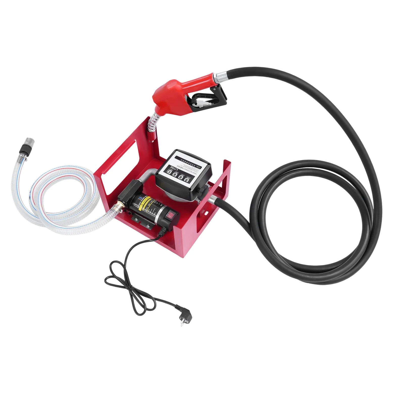 Bomba diesel 200 W 230 V velocidad ajustable bomba de transferencia diesel con filtro filtro contador, bomba de aspiración bomba de combustible para niveladoras, hormigoneras, ascensores