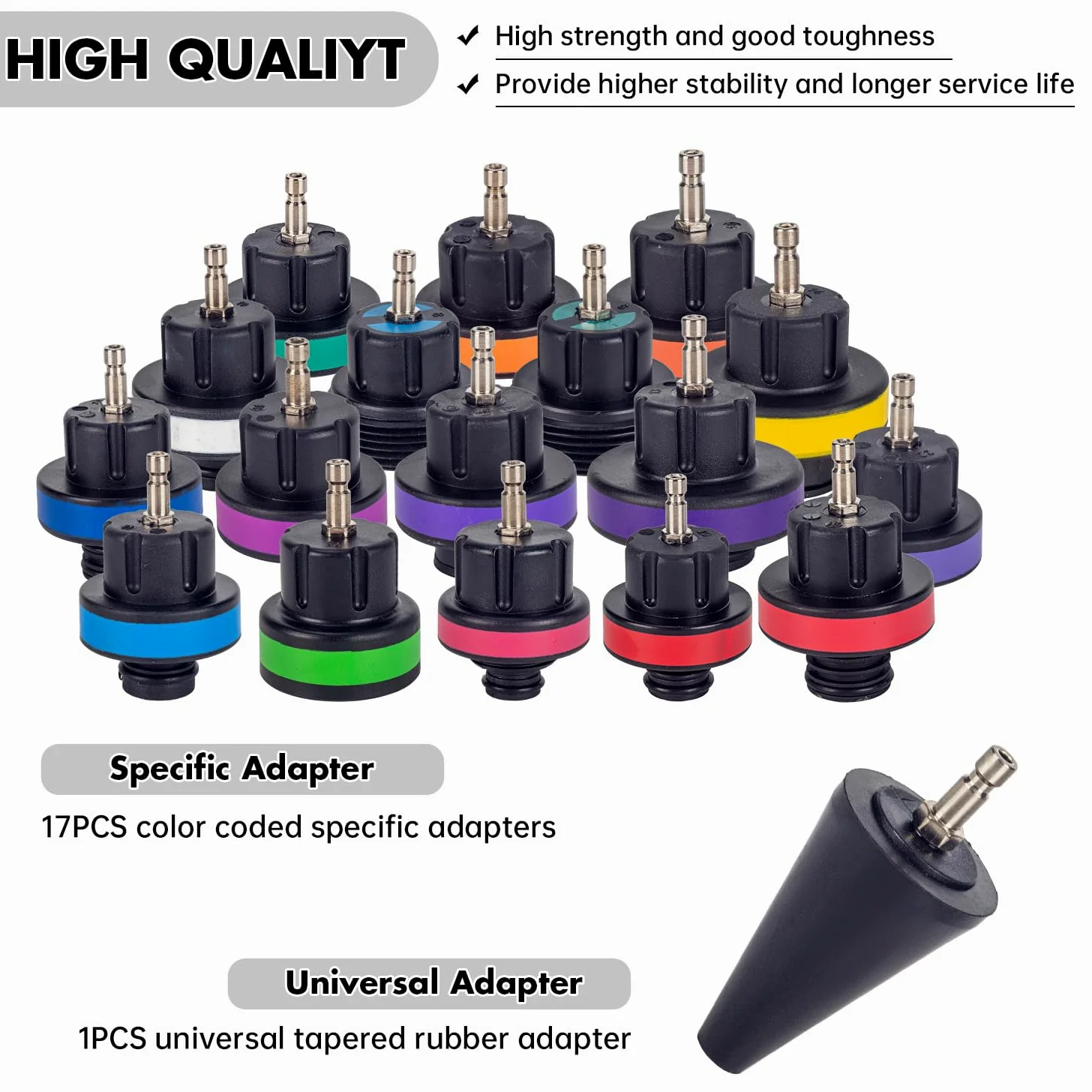 28PCS Radiador Probador de Presión Probador de Sistema de Enfriamiento | Depósito Universal de Agua Detector de Fugas Kit