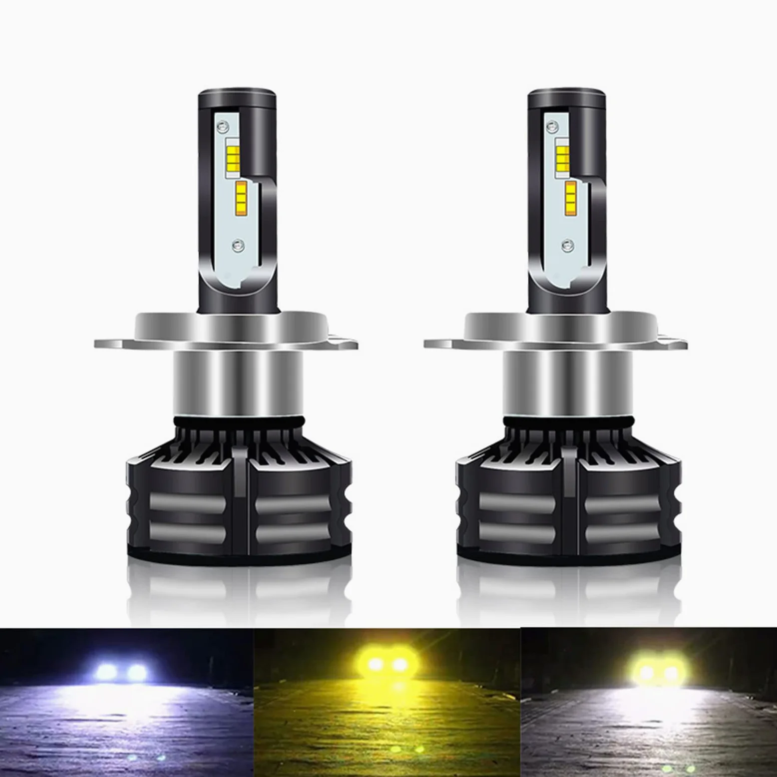 Bombillas LED Para Faros Delanteros, LED 3000K 6000K 4300K Faros Delanteros Para Automóviles 60W 16000Lm Luces LED Para Faros Delanteros Para Automóviles,H1
