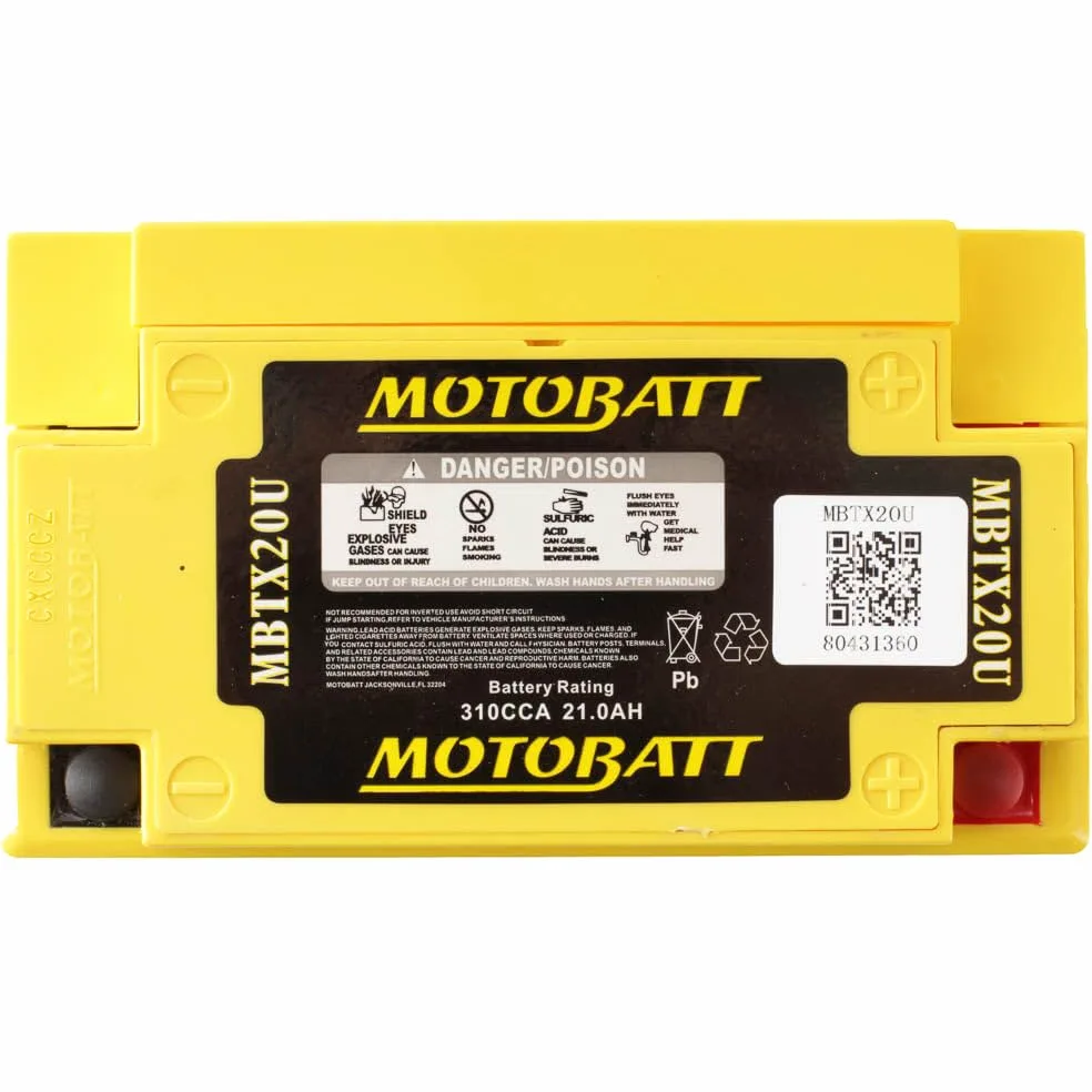 Bateria Motobatt Mbtx20u 12v 21ah Cca320ah Ce U