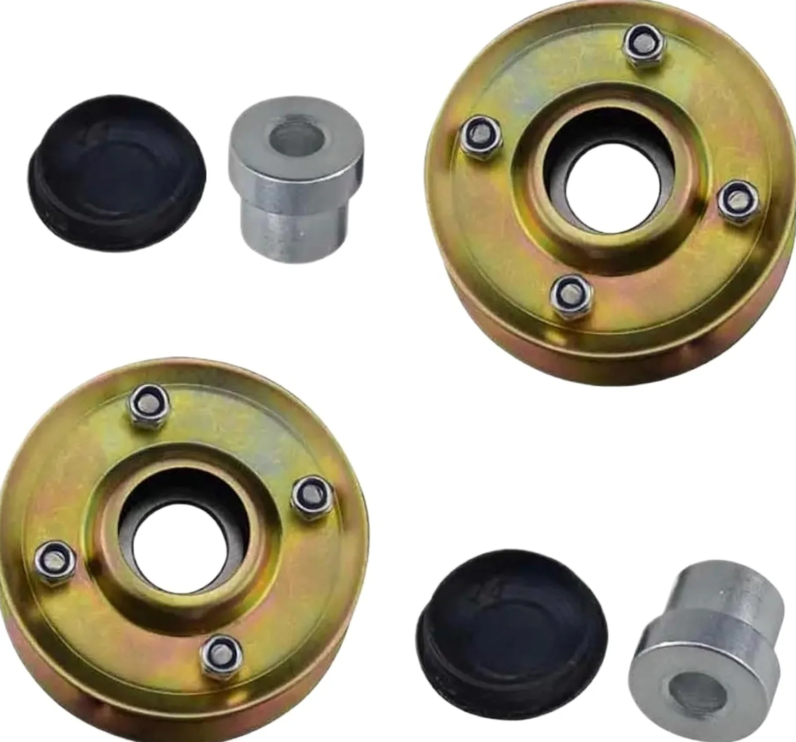 Rueda libre alternador Compatible con cortacésped Toro de 30 pulgadas, también reemplaza a 131-4509 125-2532, paquete de 2 poleas 131-4529/polea tensora de correa de cortacésped polea de alternador