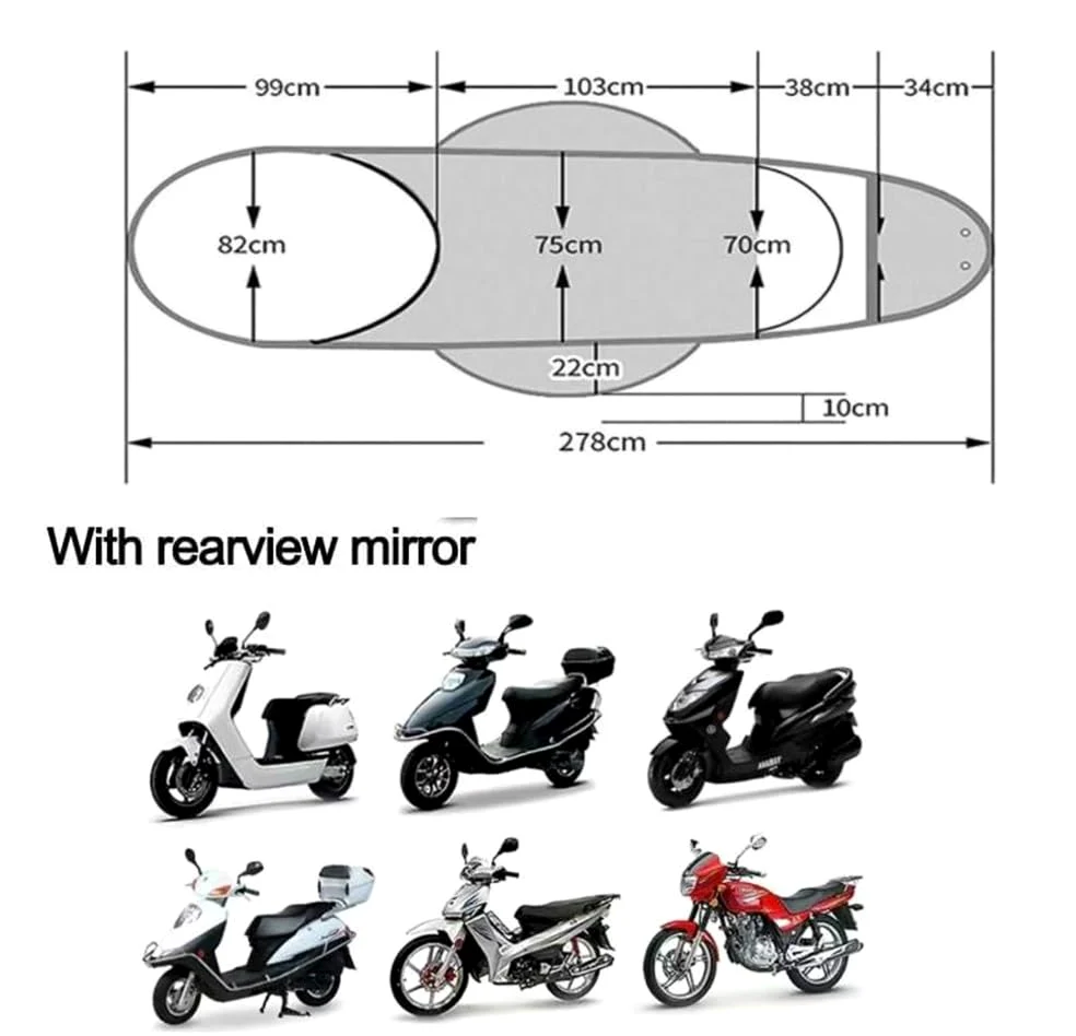BLUEZY Universal Totalmente Cerrado Motor Scooter Paraguas Movilidad Sombrilla Cubierta de Lluvia Impermeable, Moto Scooter Parasol Protector De Lluvia B